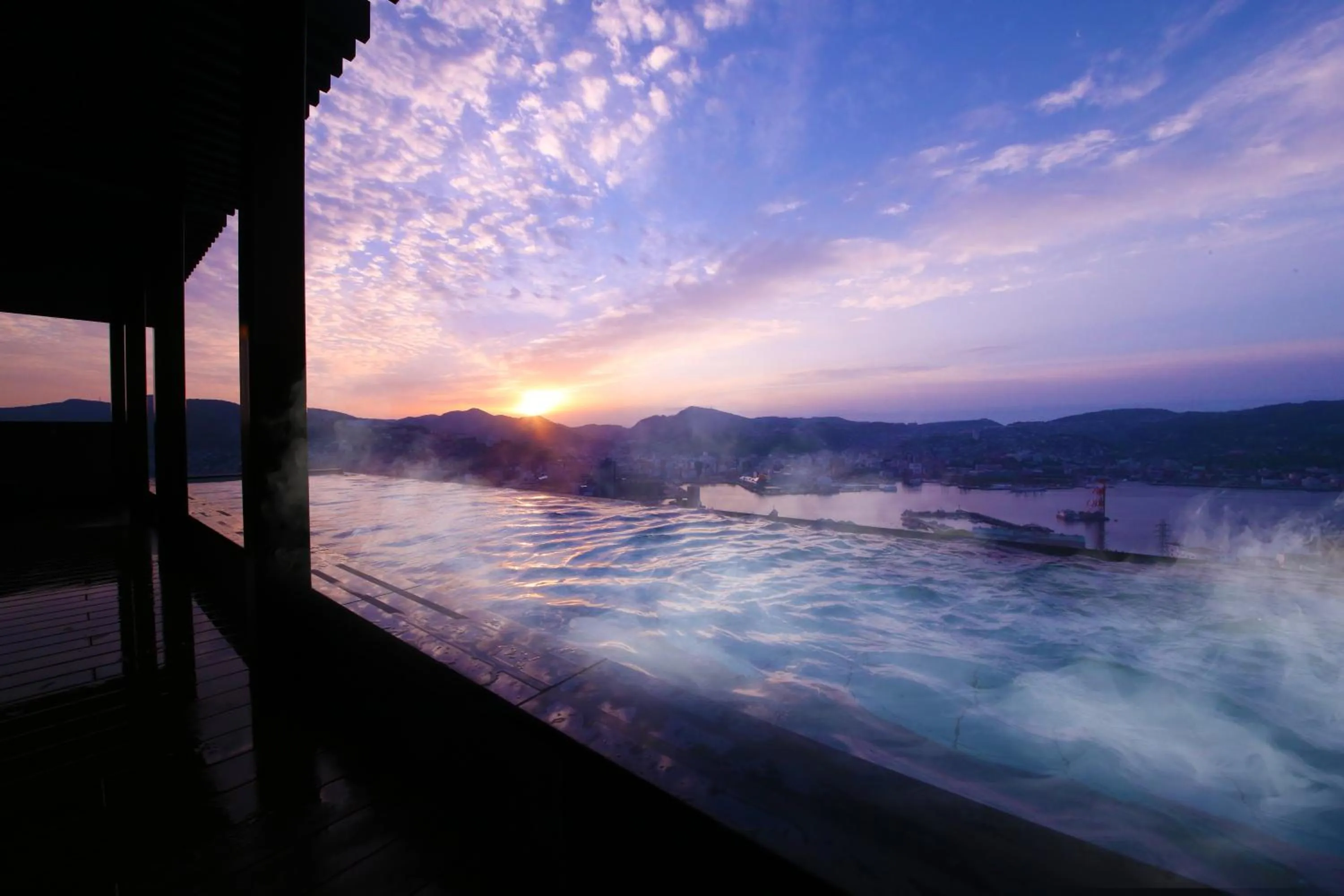 Open Air Bath in Ooedo Onsen Monogatari Nagasaki Hotel Seifu
