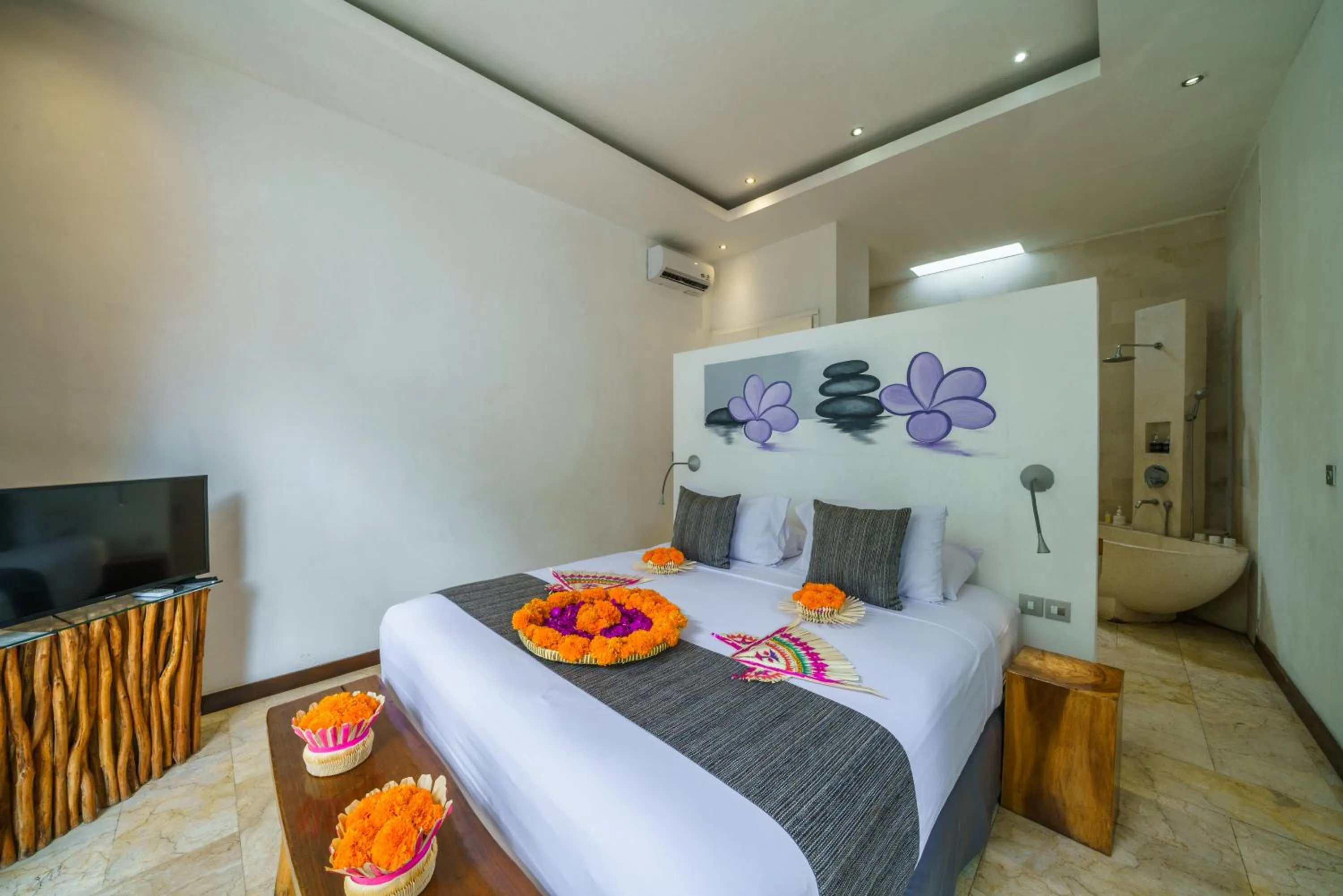 Bed in Anema Villa Seminyak