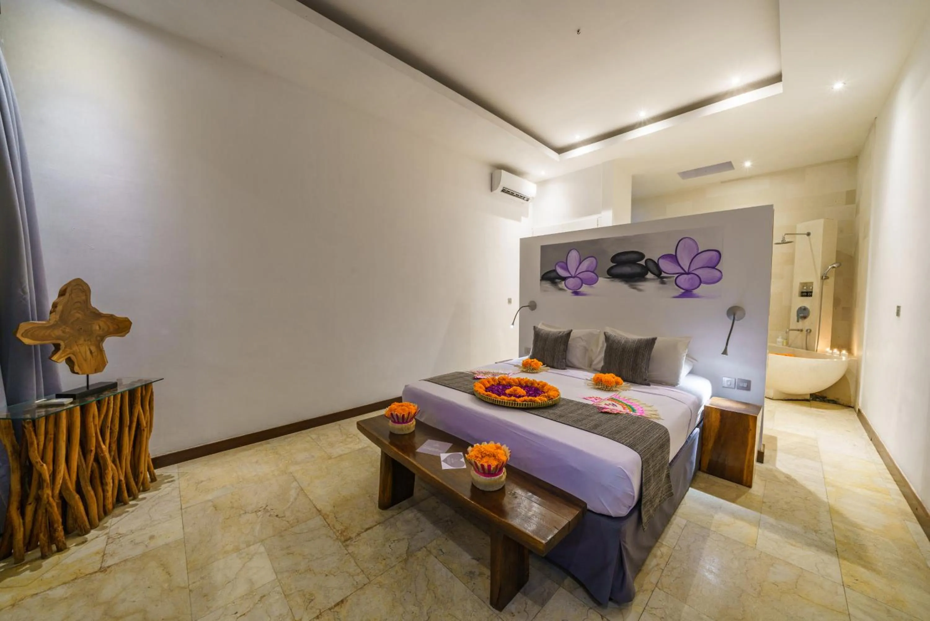 Bed in Anema Villa Seminyak