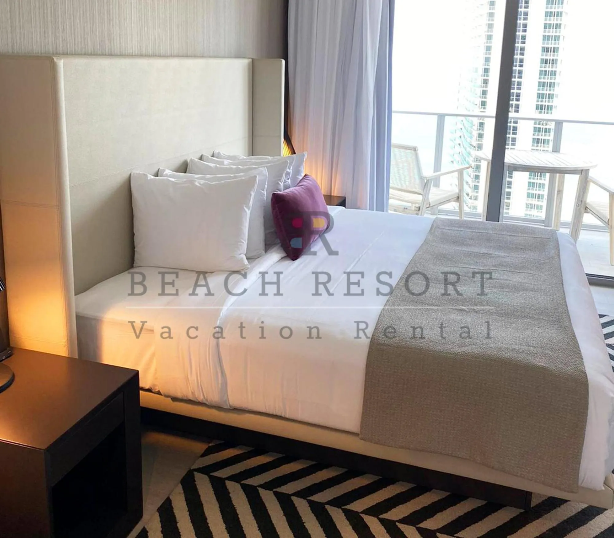 Bed in HYDE Beach House Apartments