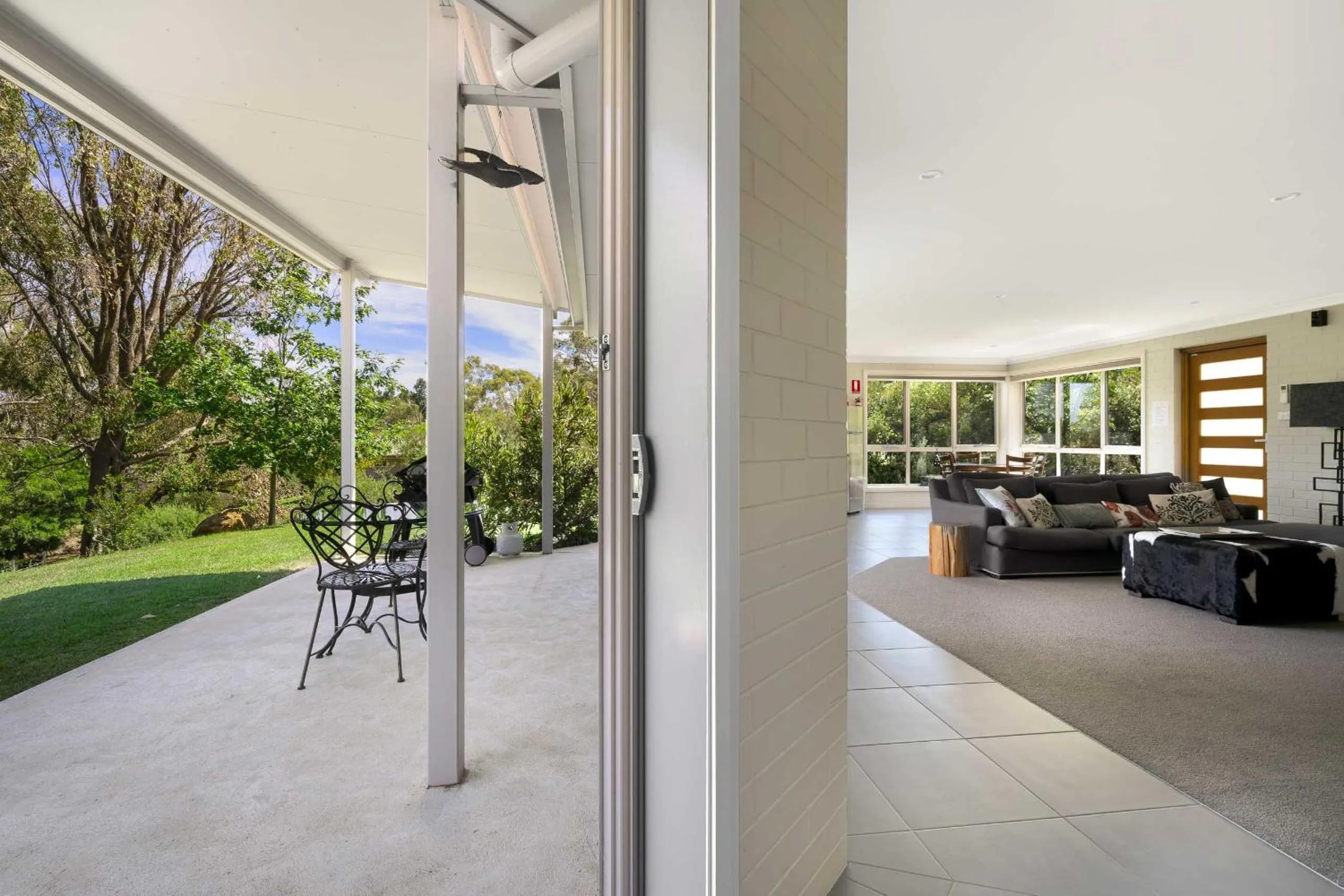 Patio in Lakeview Luxury Retreat