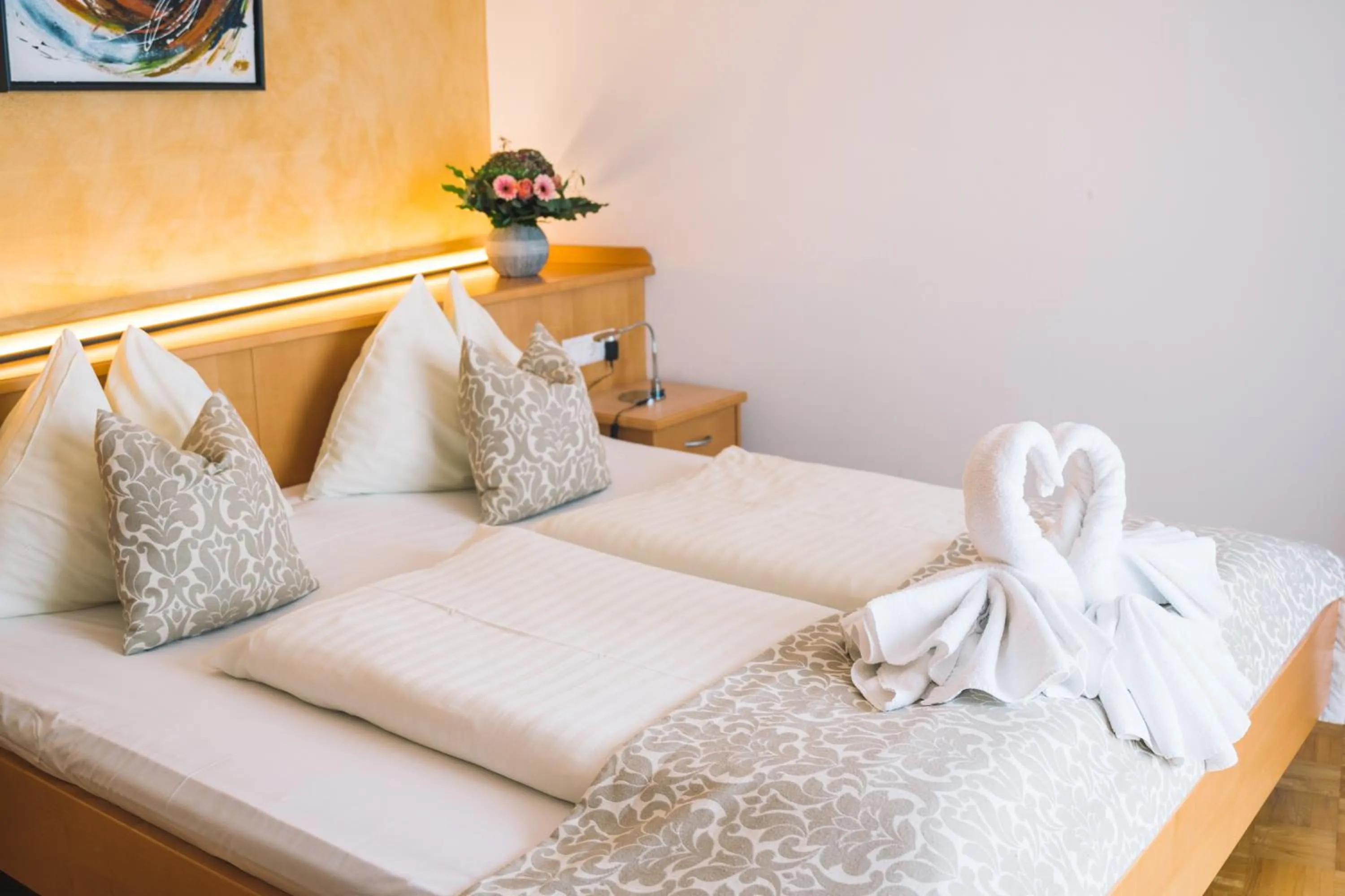 Bed in Hotel Restaurant Thadeushof