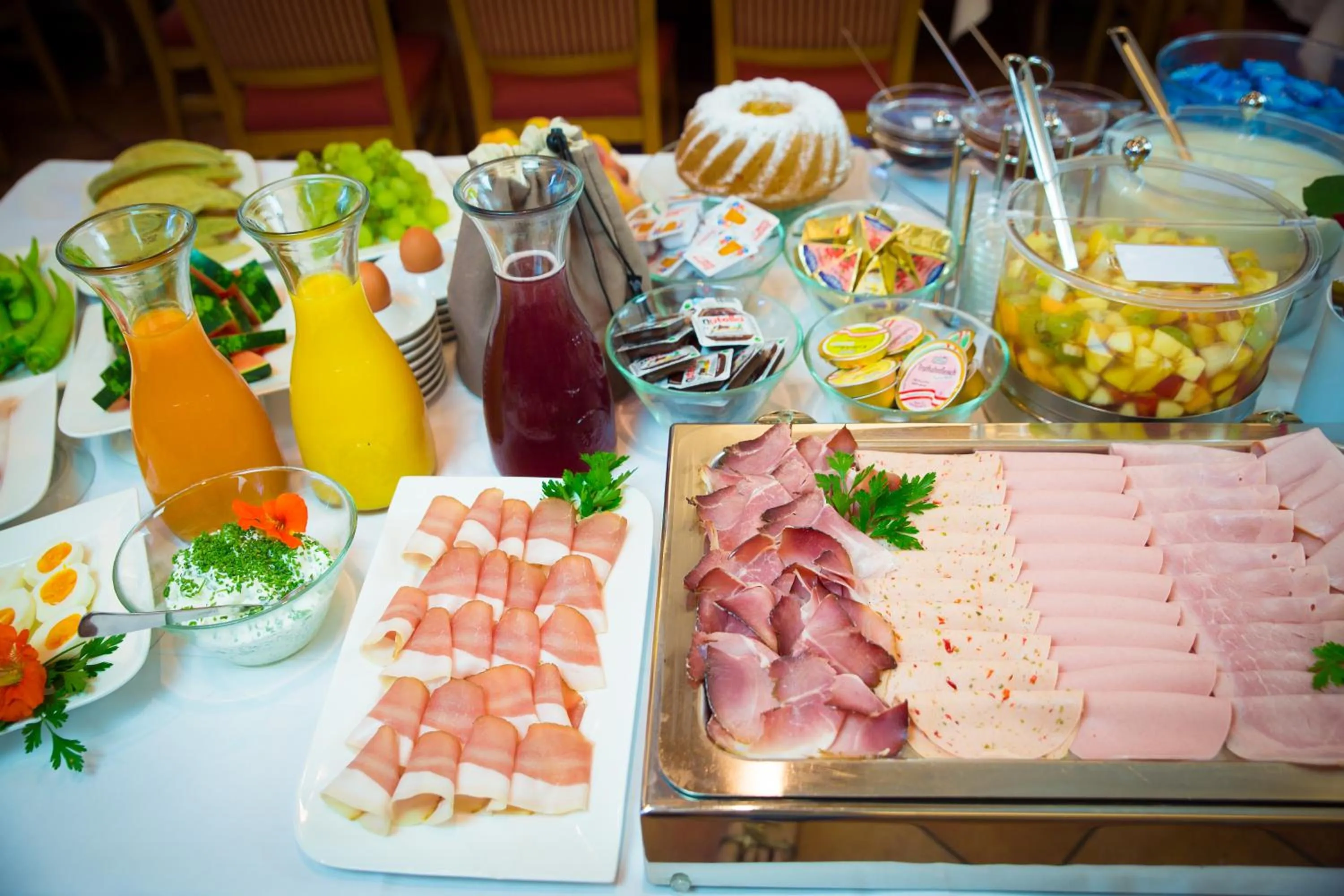 Buffet breakfast in Hotel Restaurant Thadeushof