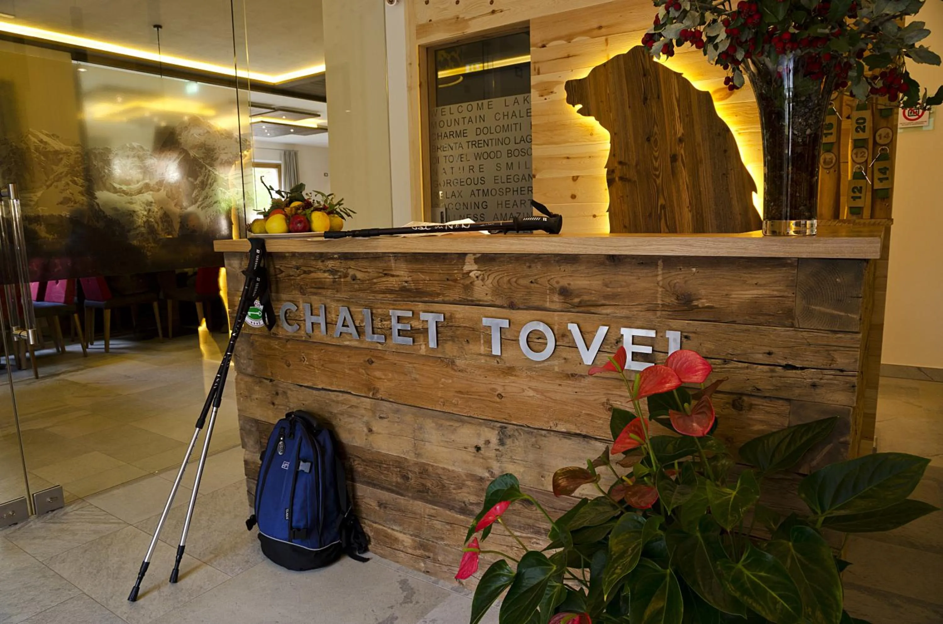 Lobby or reception in Chalet Tovel - Mountain Lake