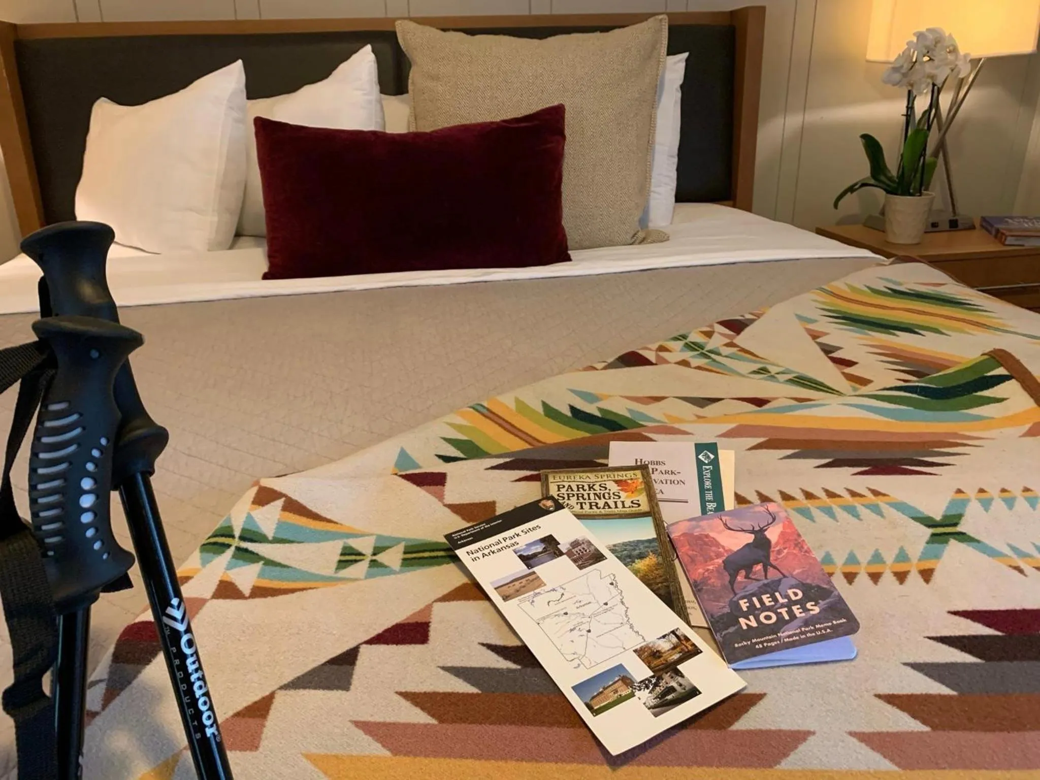 Bed in Loblolly Pines Adventure Cabin 2 King