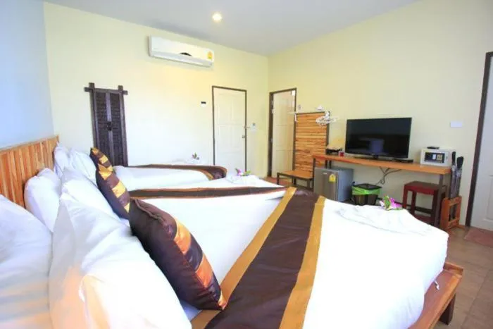 Bed in Good Times Resort Kanchanaburi