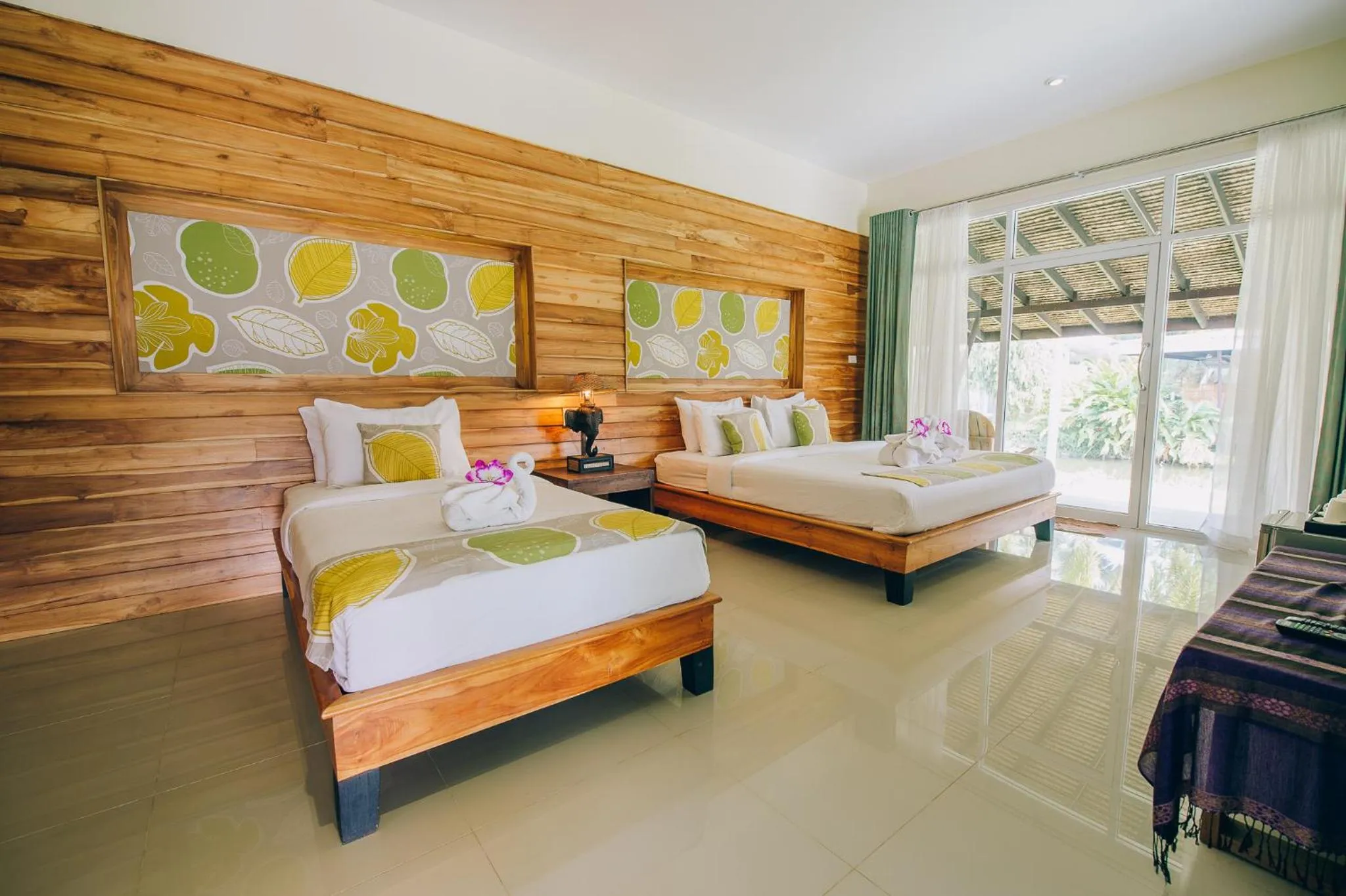 Bed in Good Times Resort Kanchanaburi