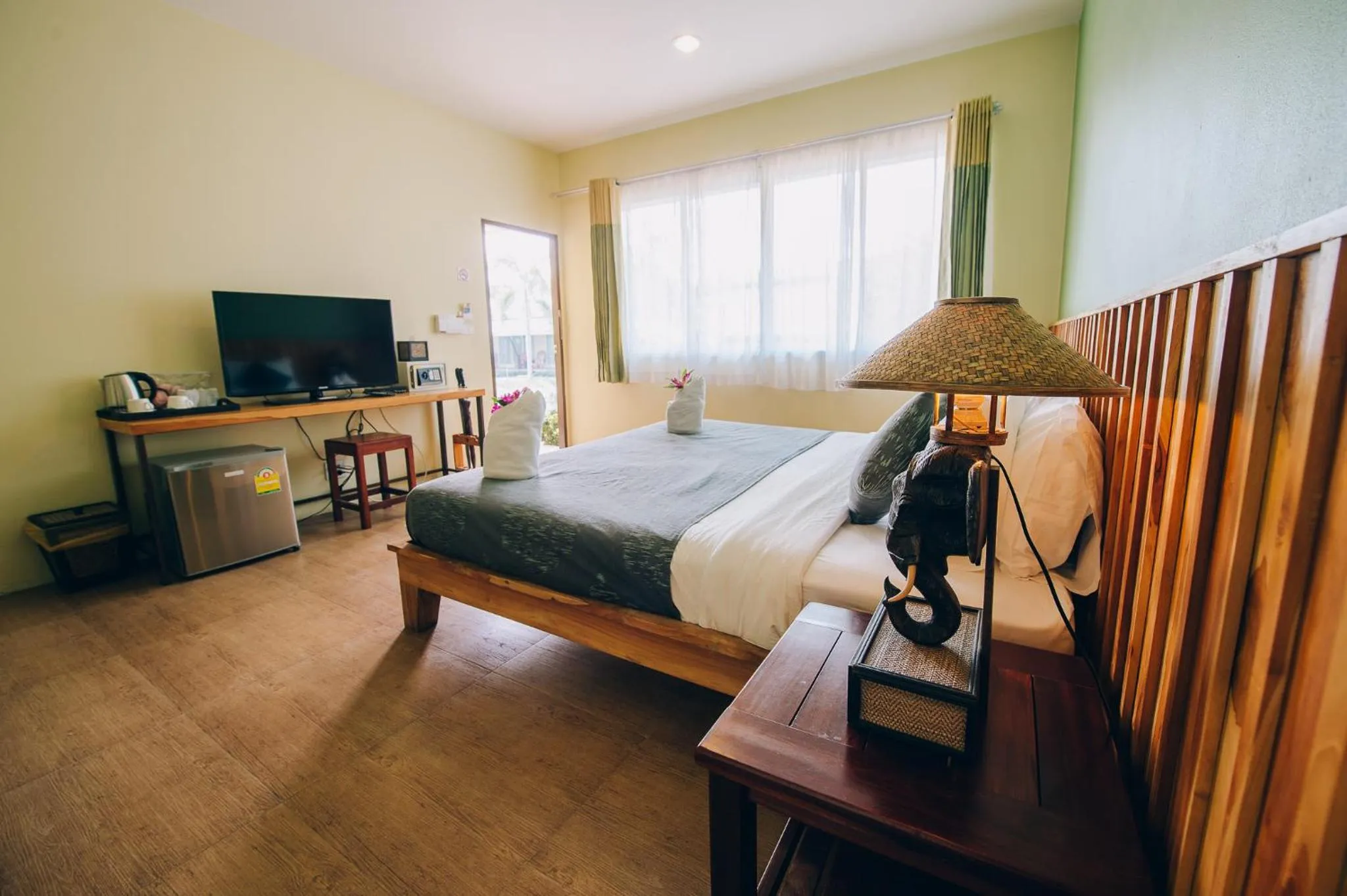 Bed in Good Times Resort Kanchanaburi