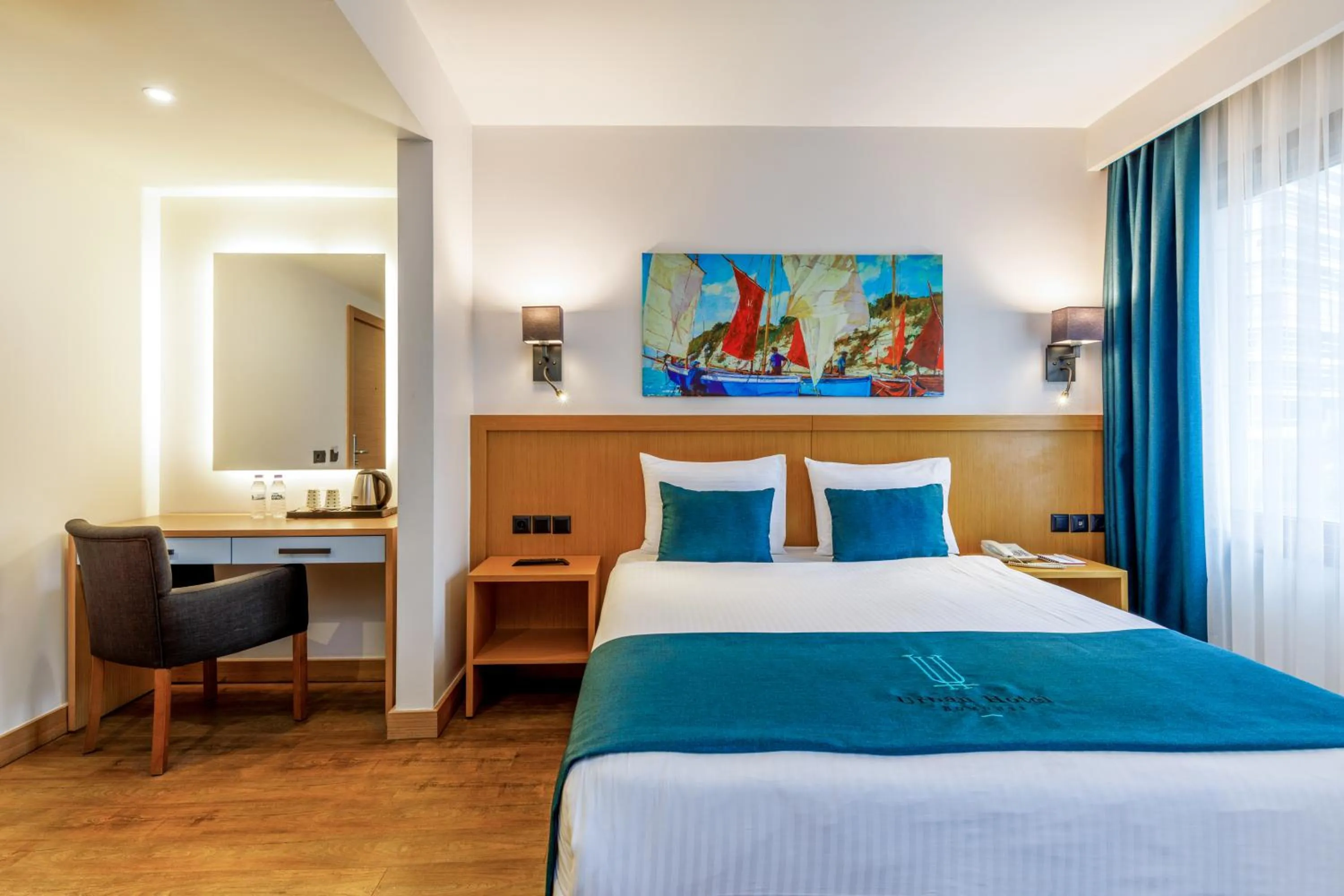 Bed in Urban Hotel Bomonti