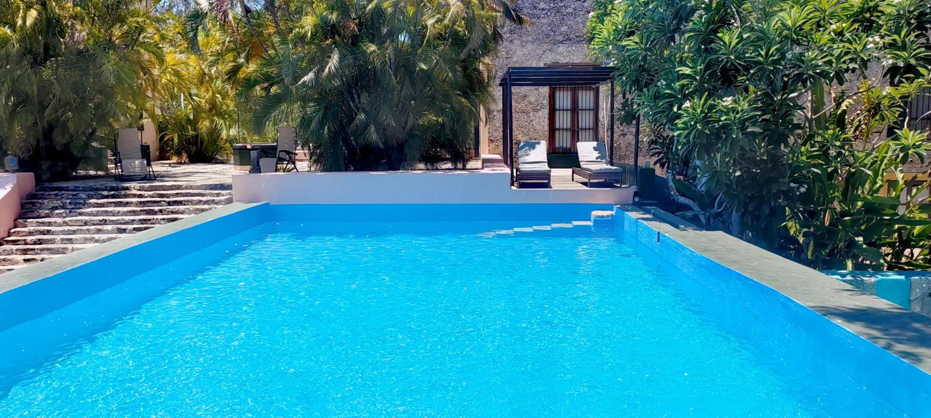 Pool view in Hacienda San Francisco Tzacalha