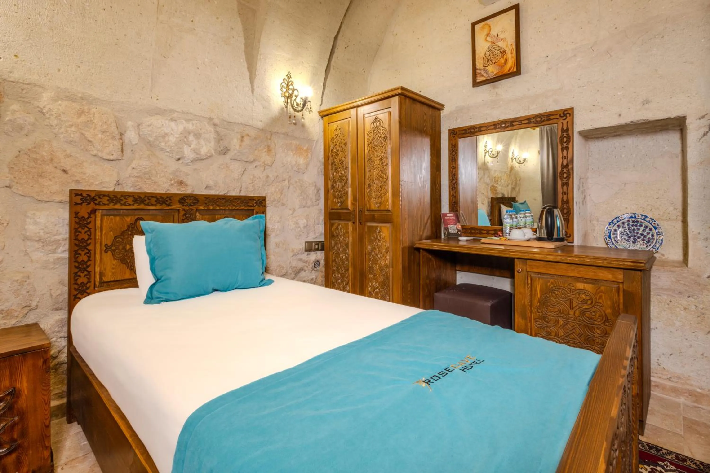 Bed in Angel Cappadocia Cave Hotel