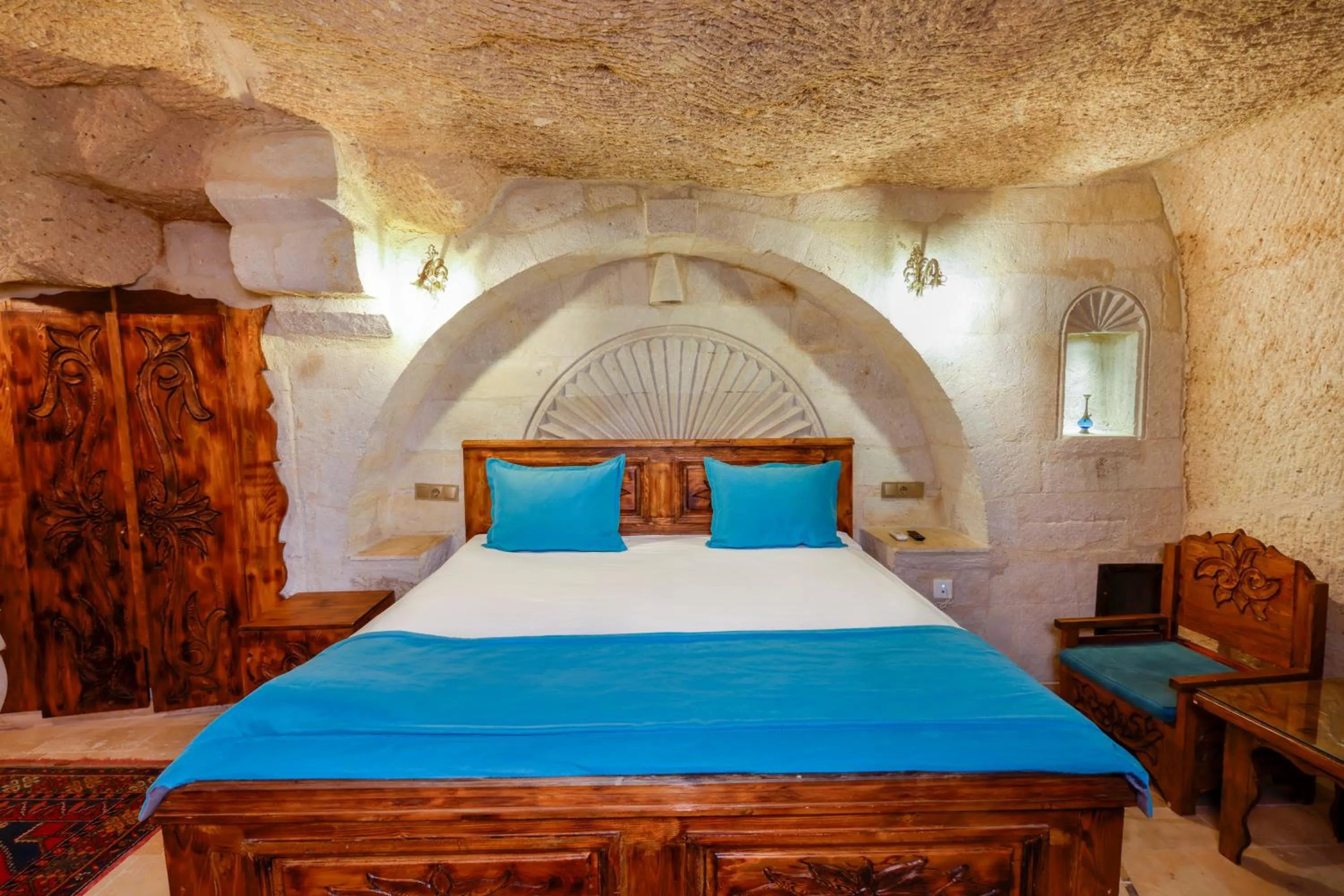 Bed in Angel Cappadocia Cave Hotel