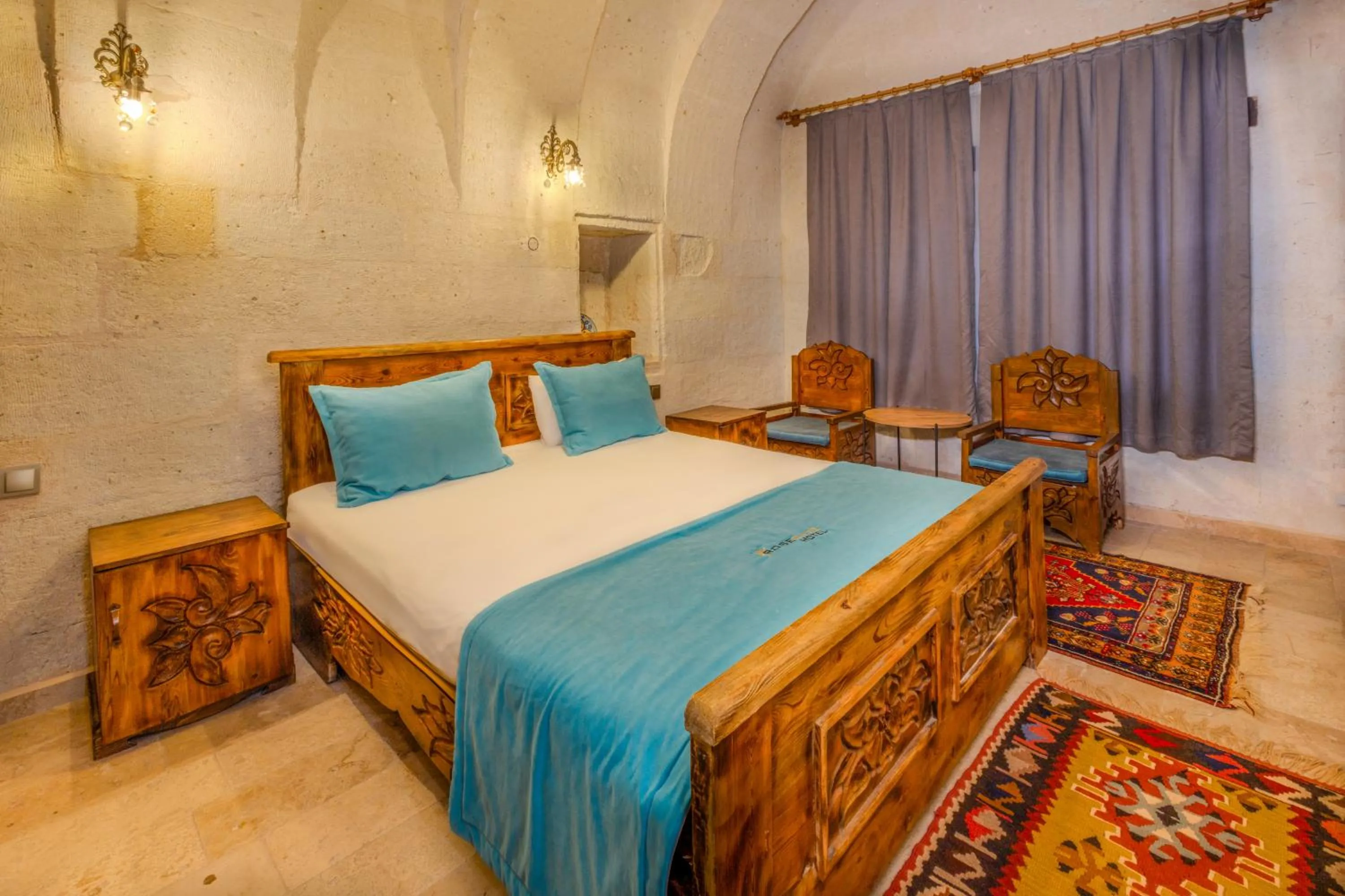 Bed in Angel Cappadocia Cave Hotel