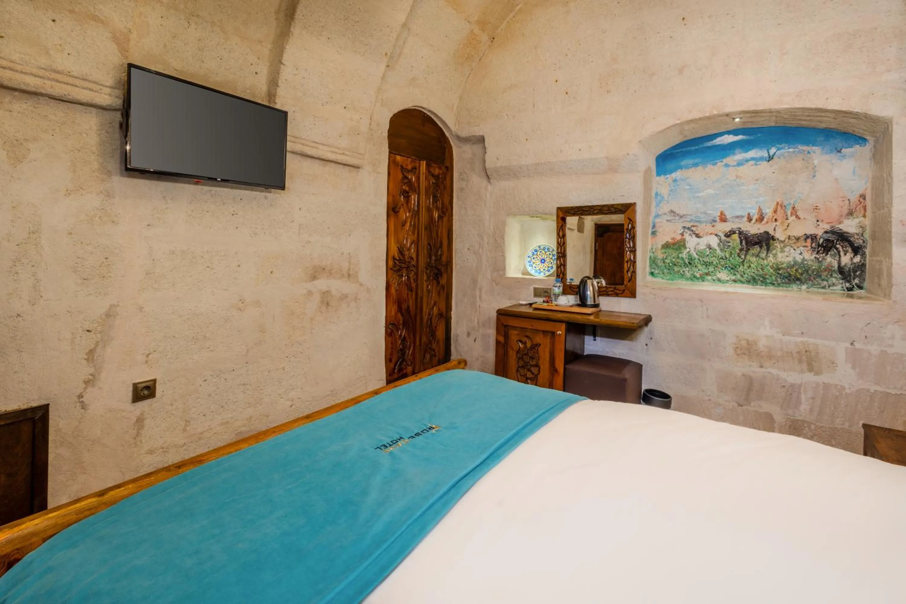 Bed in Angel Cappadocia Cave Hotel