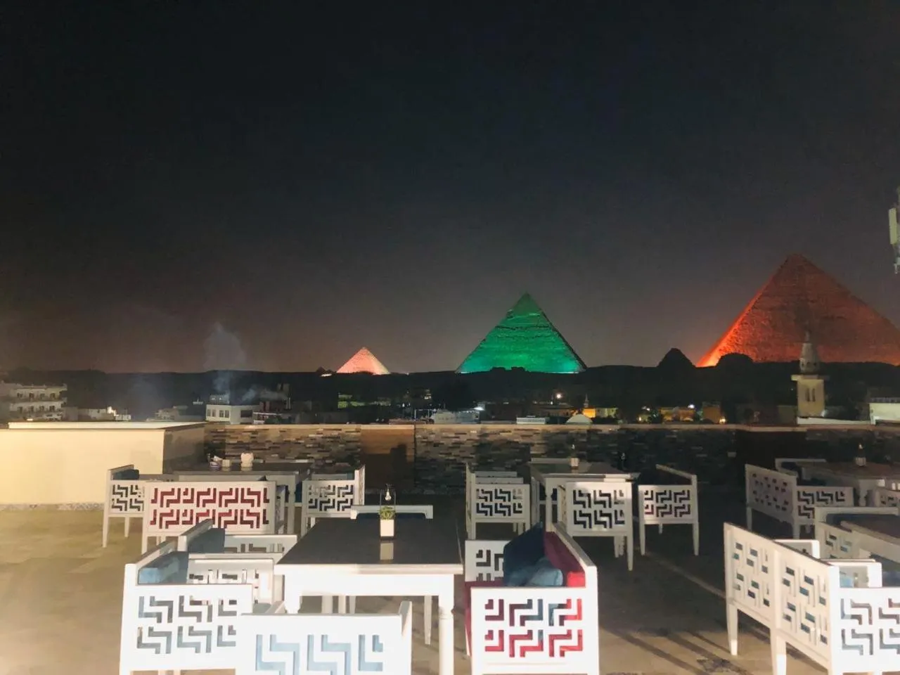 Breakfast in Pyramid Edge Hotel & Exclusive Pyramids View Rooftop
