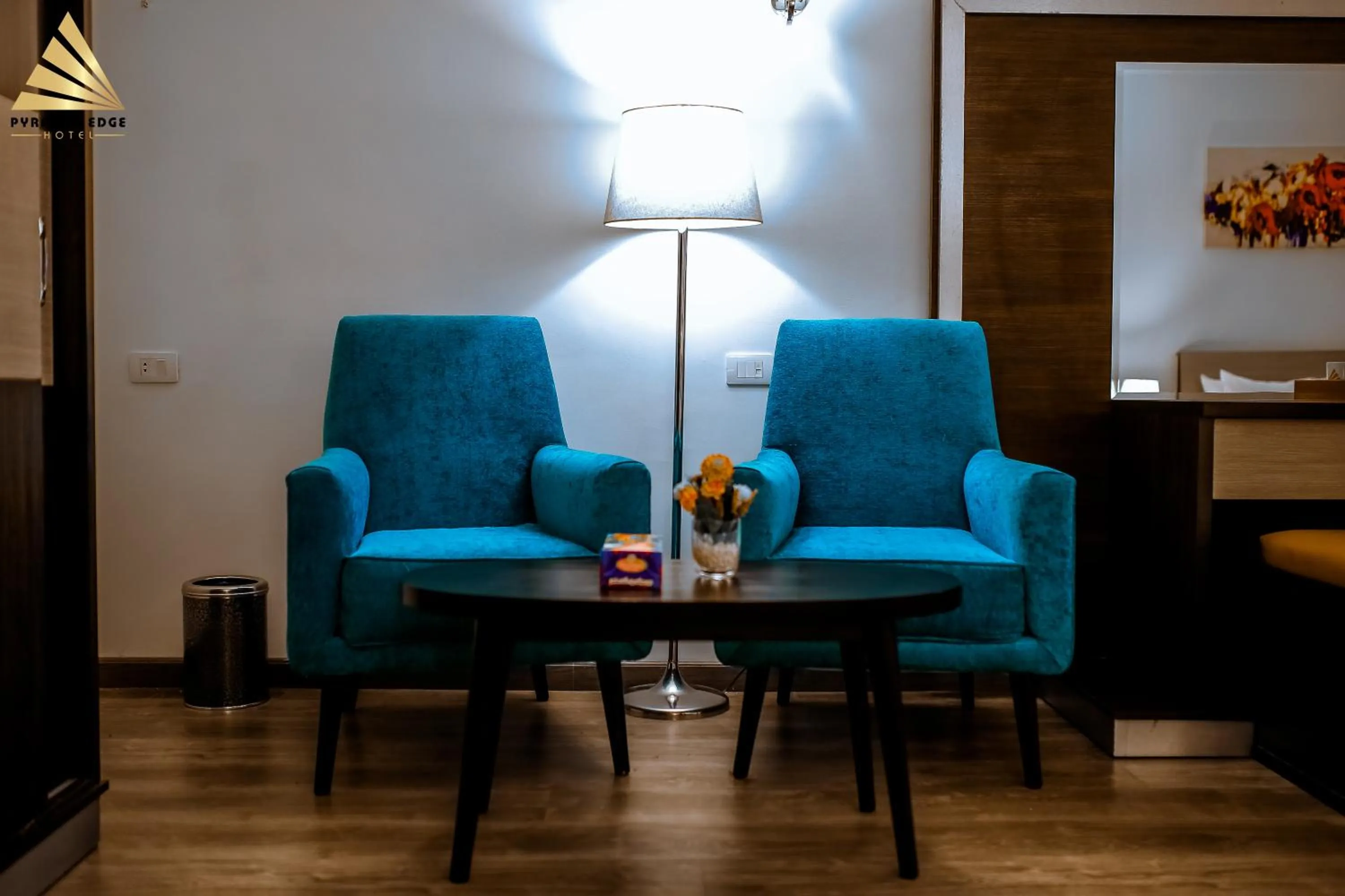 Seating area in Pyramid Edge Hotel & Exclusive Pyramids View Rooftop