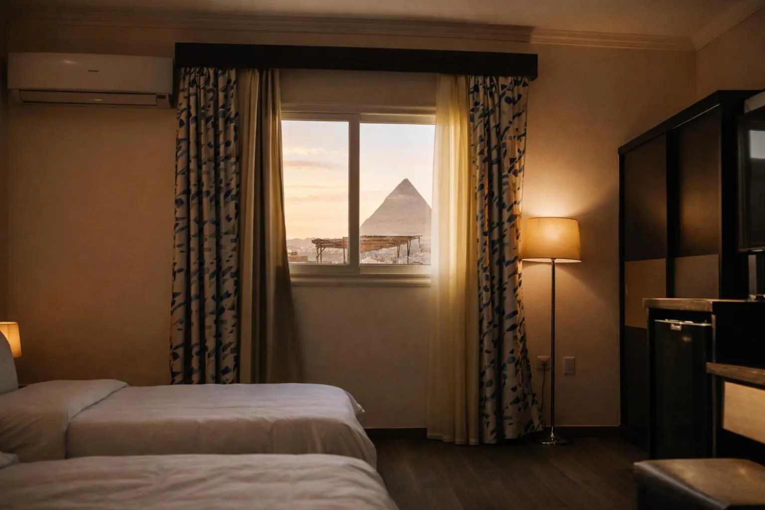 Bedroom, Bed in Pyramid Edge Hotel & Exclusive Pyramids View Rooftop