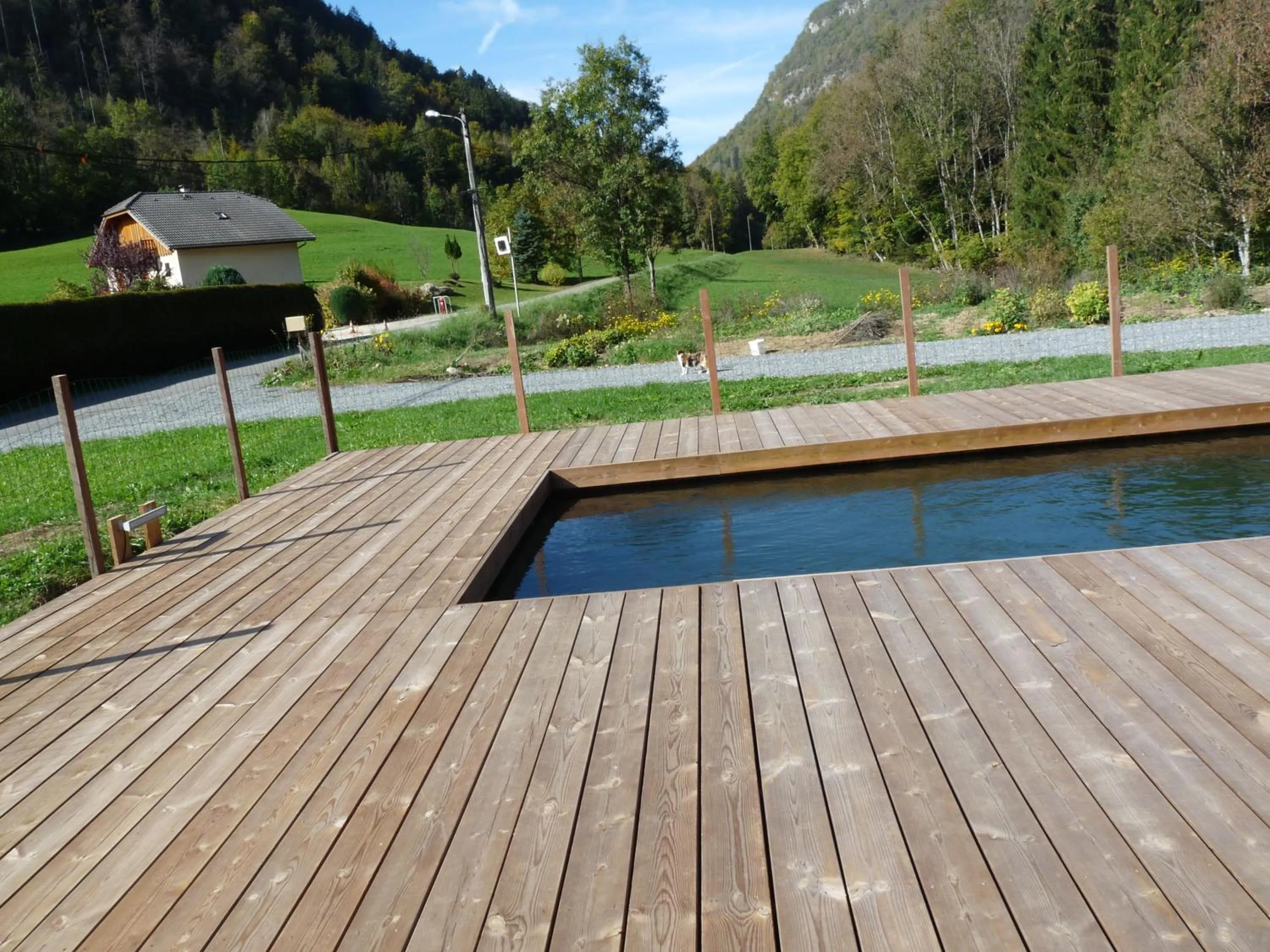 Pool view in Chalet aux 3 biches