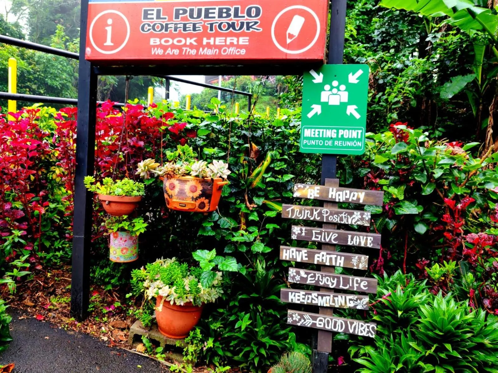 Garden in Cabinas El Pueblo B&B Monteverde