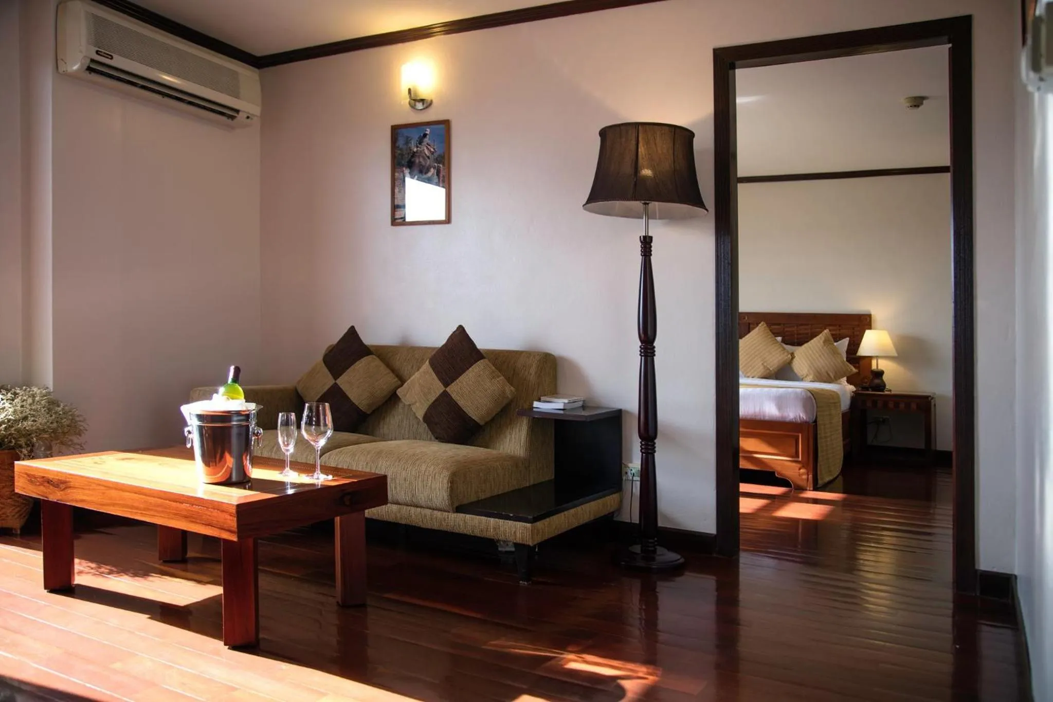 Living room, Bed in Lao Orchid Hotel