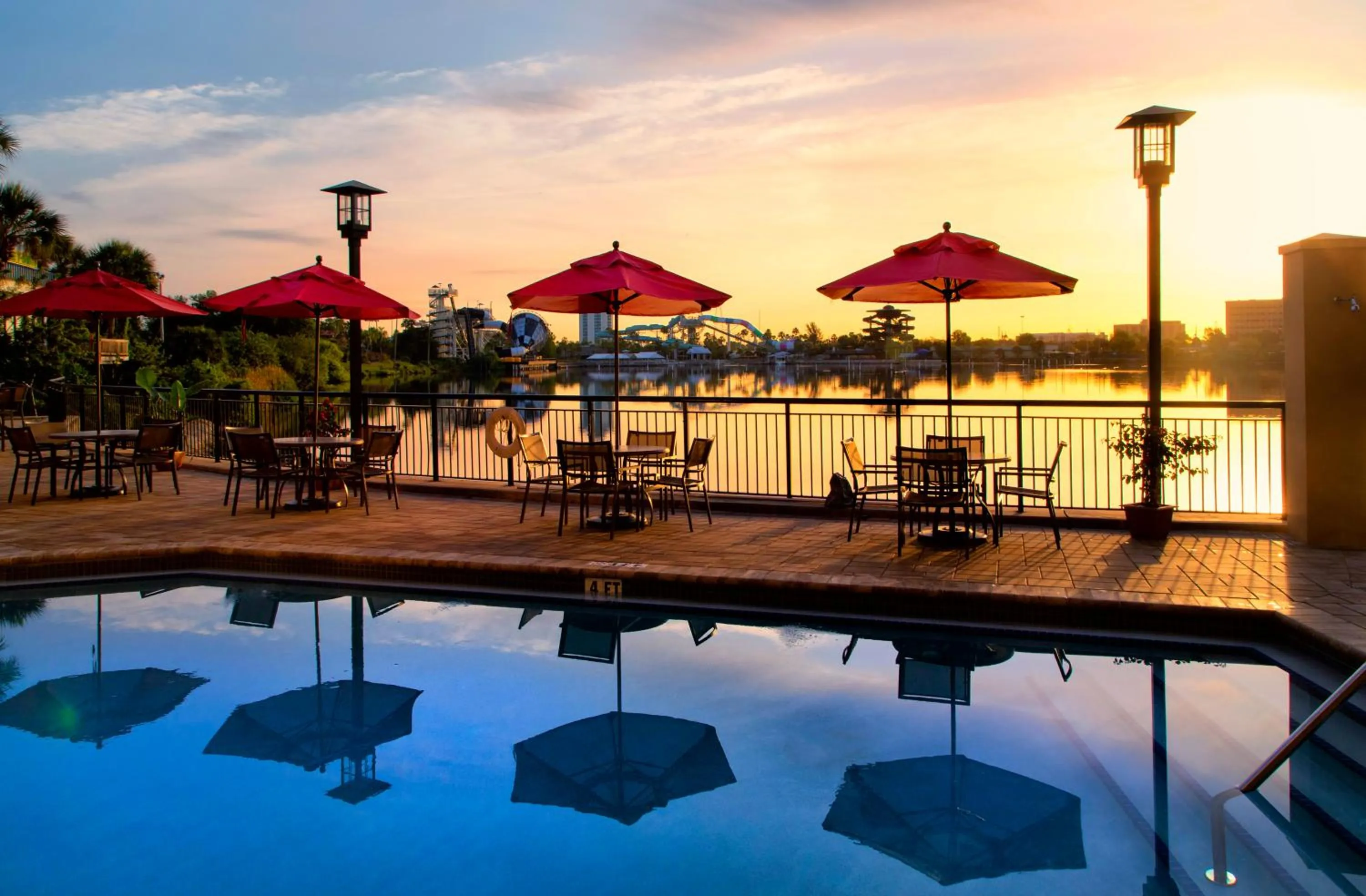 Lake view in Ramada Plaza by Wyndham Orlando Resort & Suites Intl Drive - Newly Renovated!