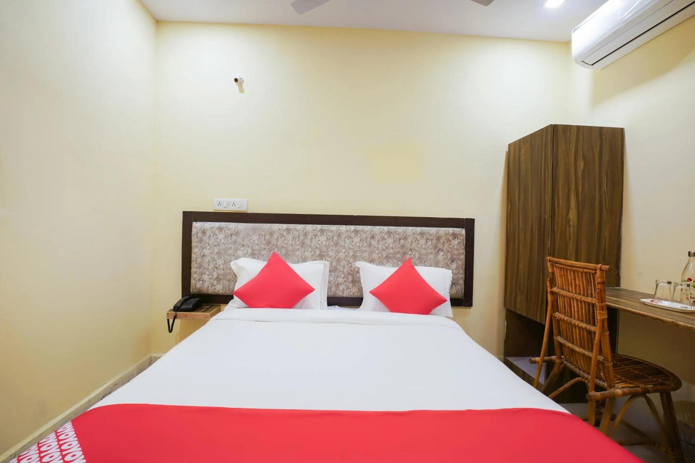 Bedroom, Bed in Hotel O R Square Stay Near LB Nagar Metro