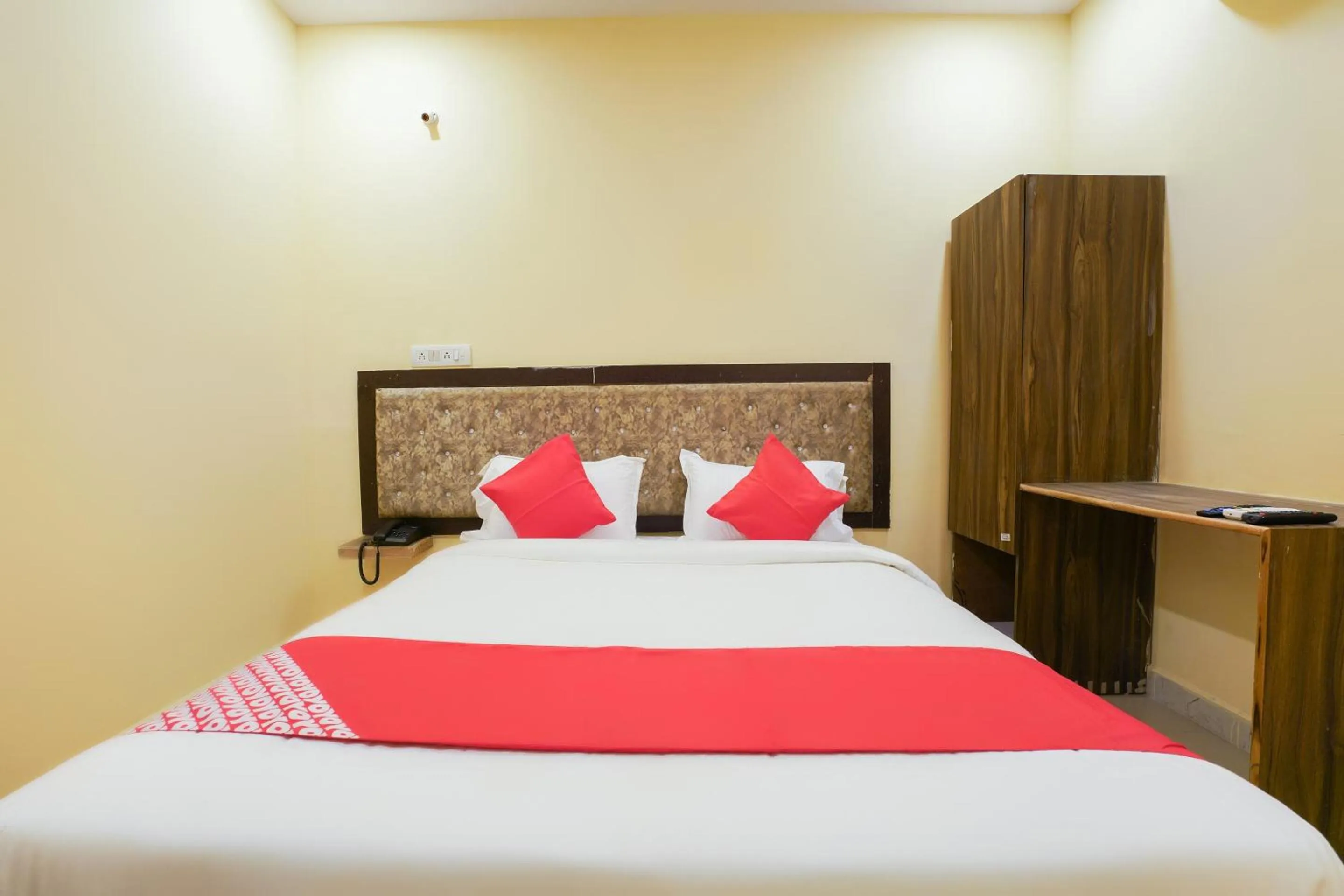 Bedroom, Bed in Hotel O R Square Stay Near LB Nagar Metro