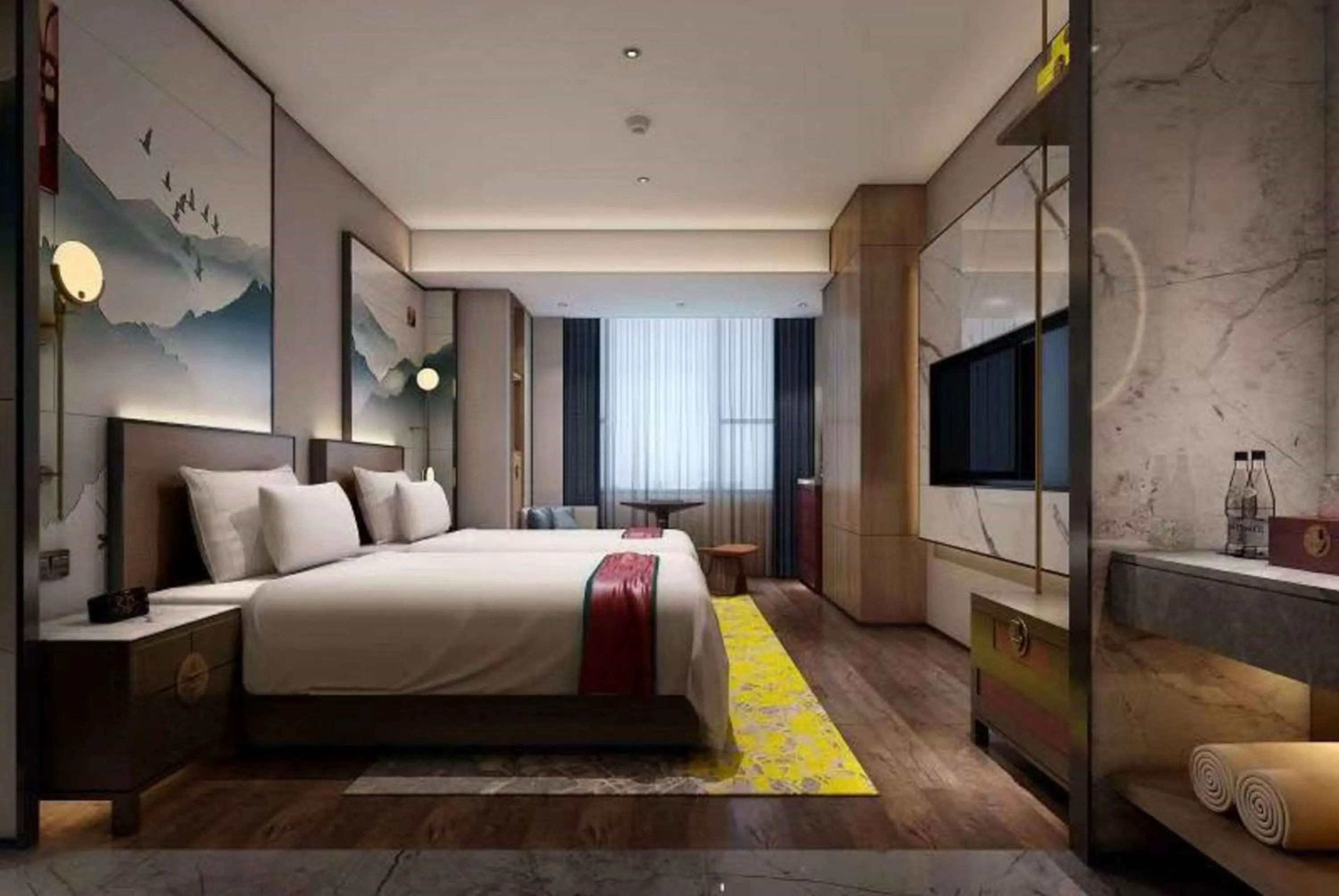 Photo of the whole room, Bed in Ramada by Wyndham Changsha Wuguang