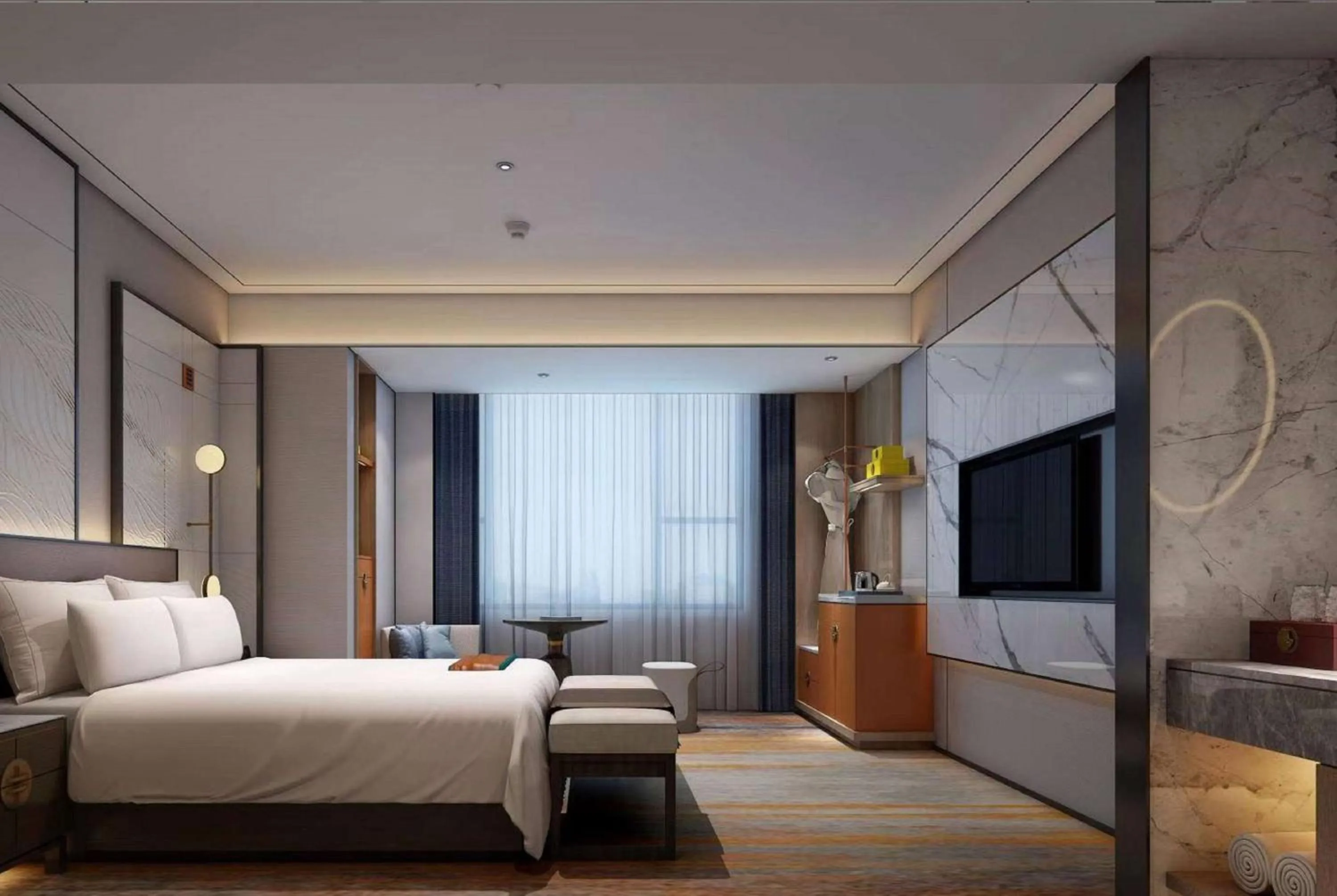 Photo of the whole room, Bed in Ramada by Wyndham Changsha Wuguang