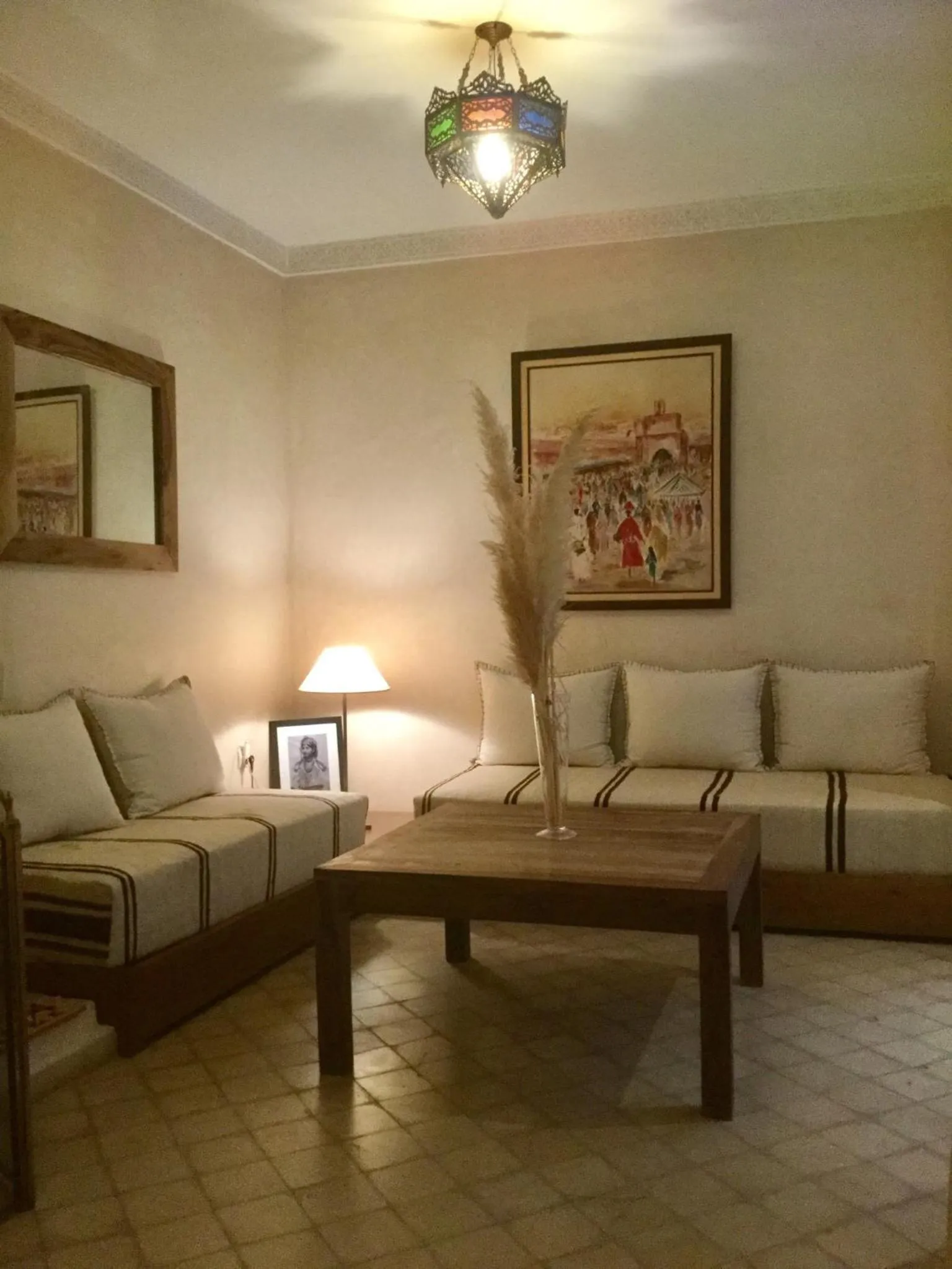 Seating area in riad anrich