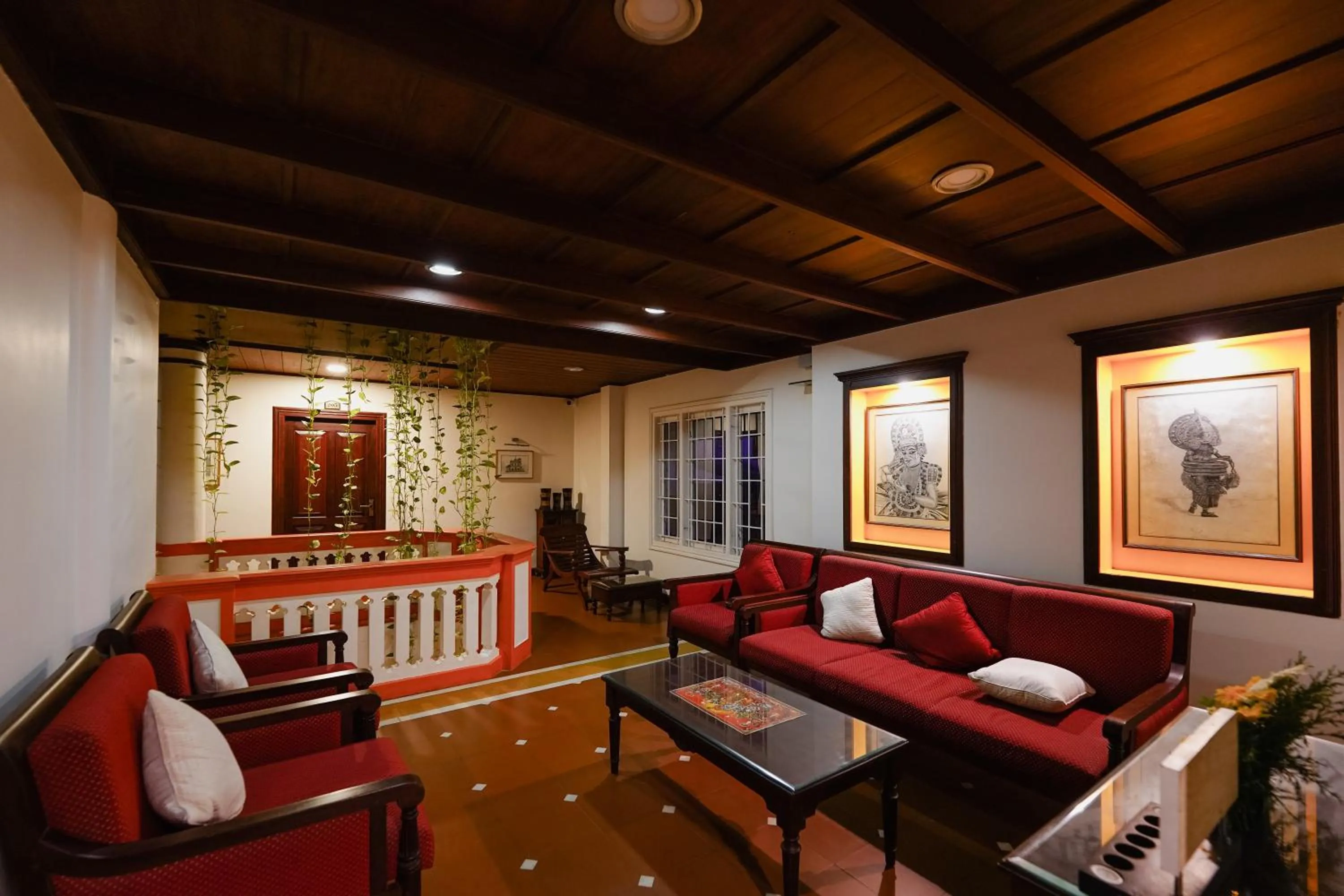 Seating area in Hotel Arches