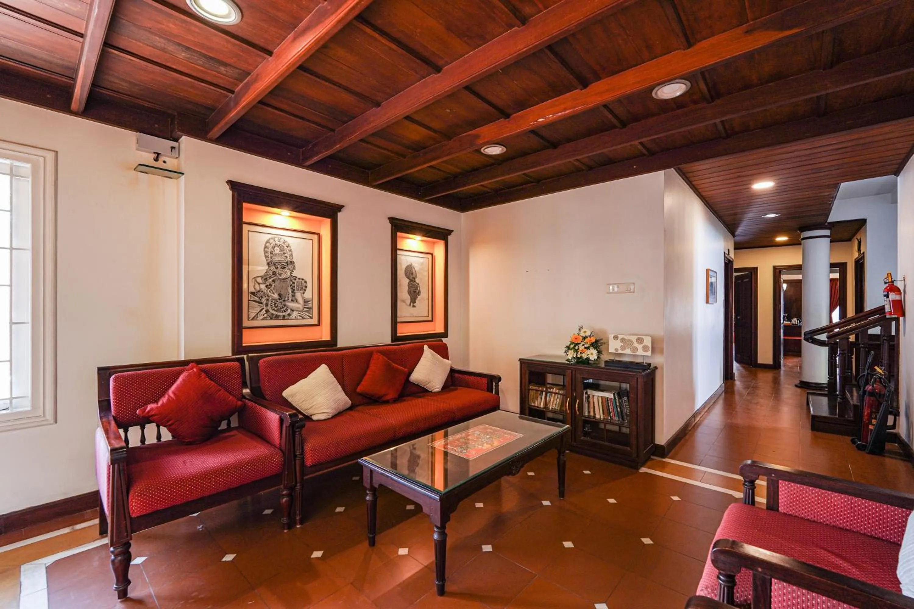 Seating area in Hotel Arches