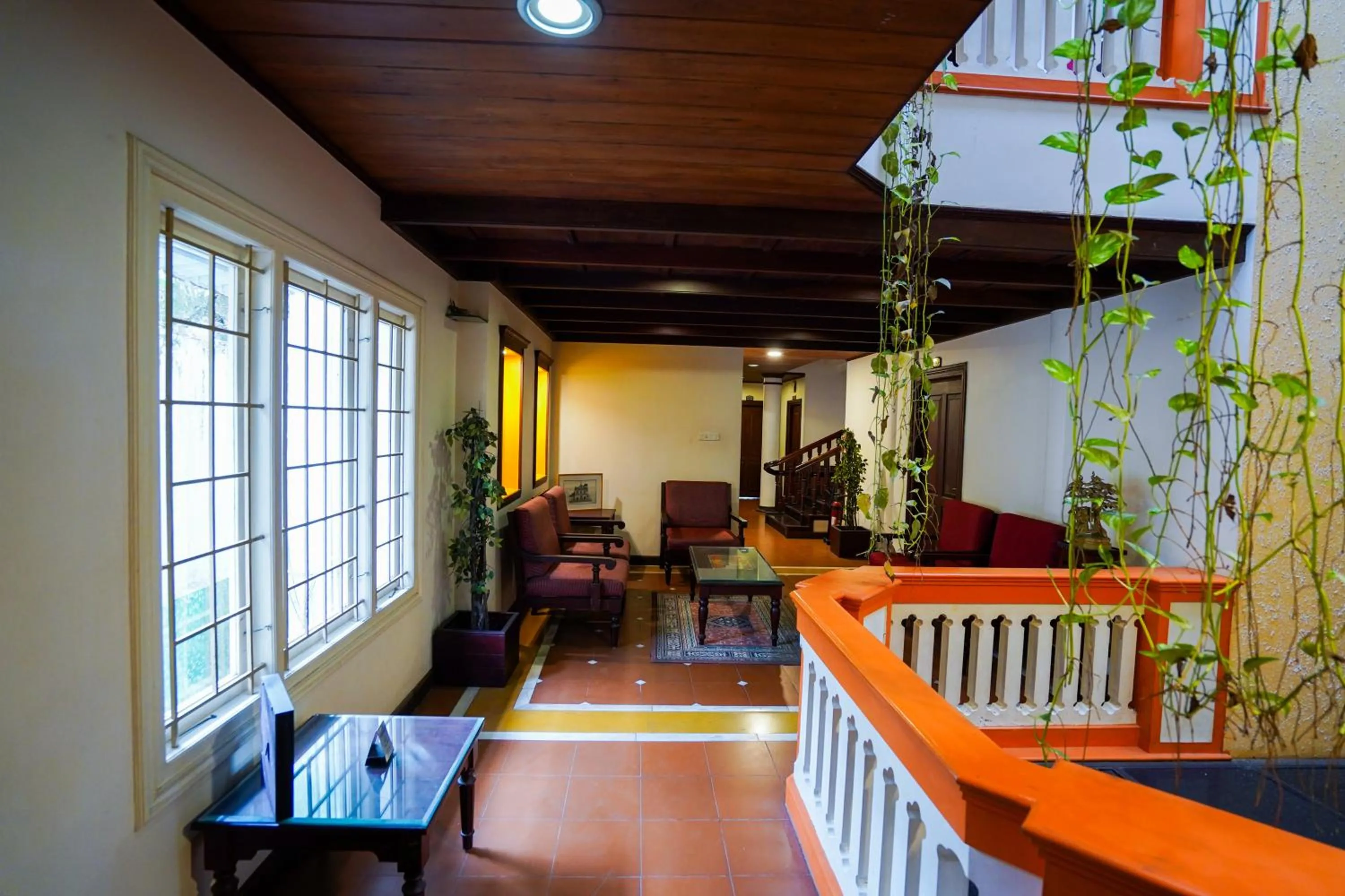 Seating area in Hotel Arches