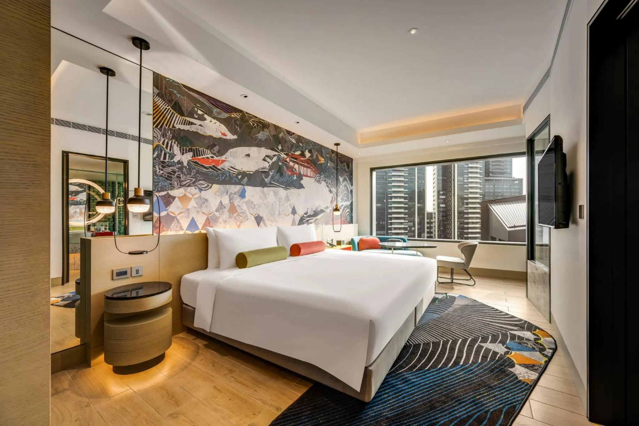 Photo of the whole room, Bed in Hotel Indigo Taipei North by IHG