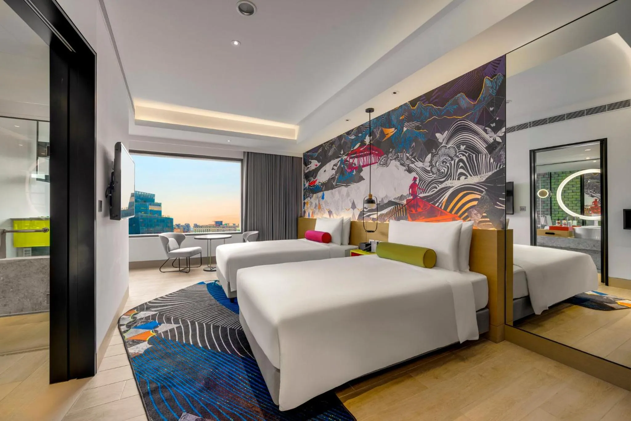 Photo of the whole room, Bed in Hotel Indigo Taipei North by IHG