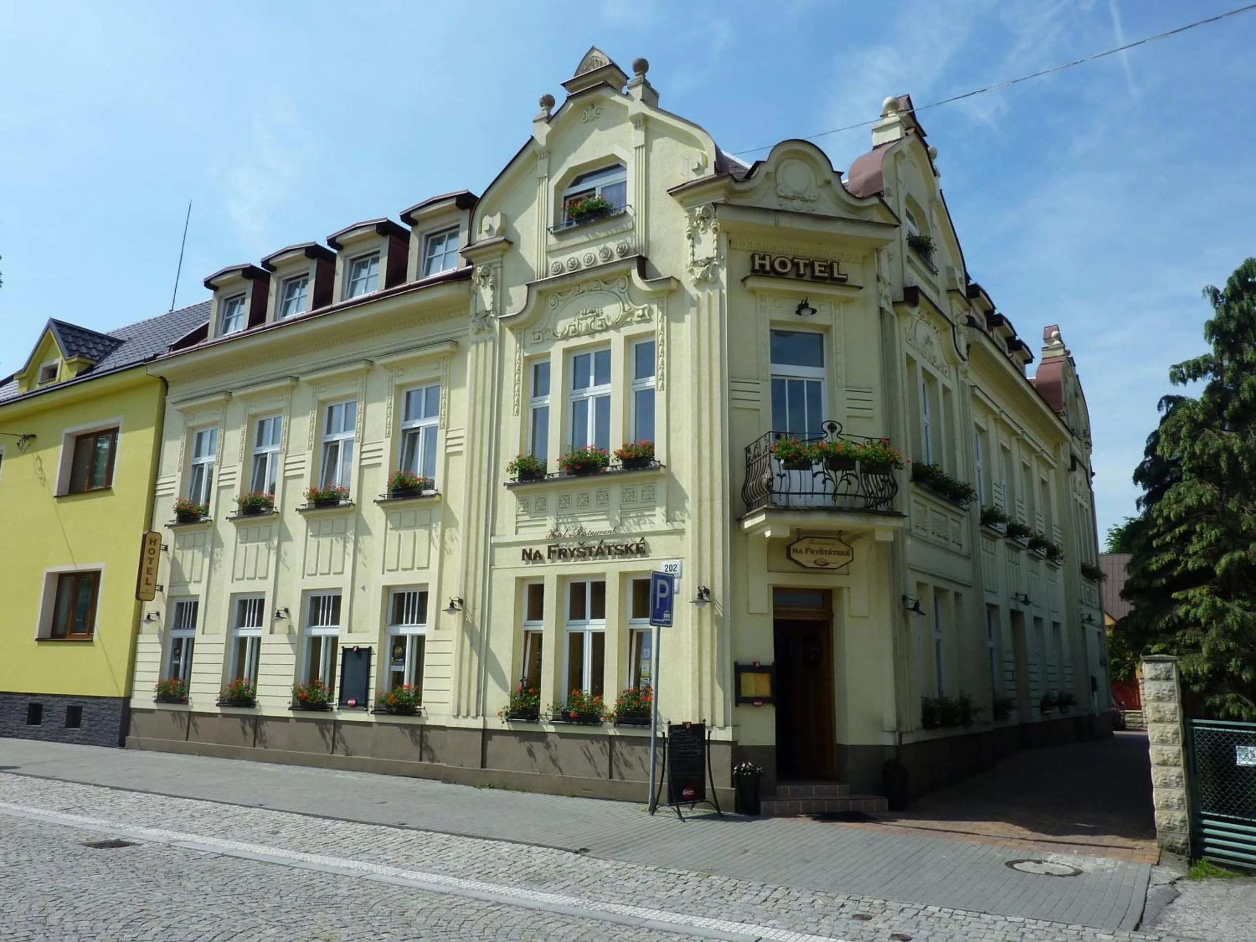 Property building in Hotel & Restaurant Na Fryštátské