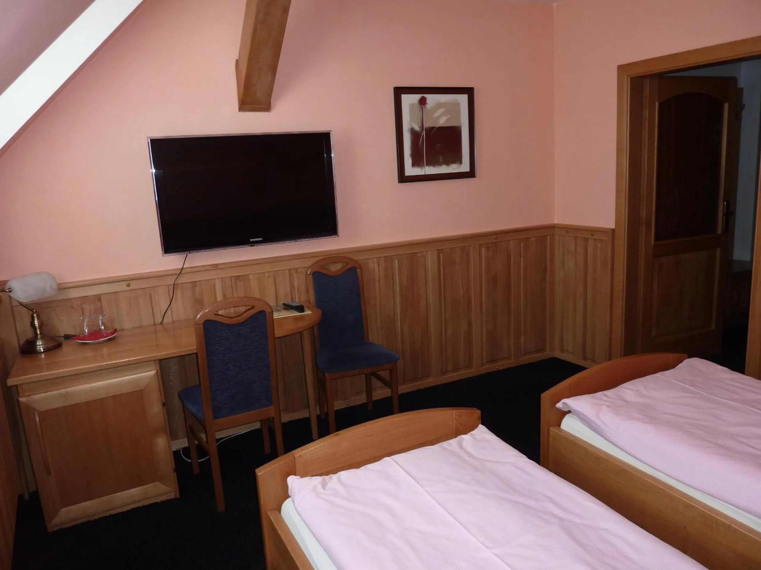 Decorative detail, Bed in Hotel & Restaurant Na Fryštátské