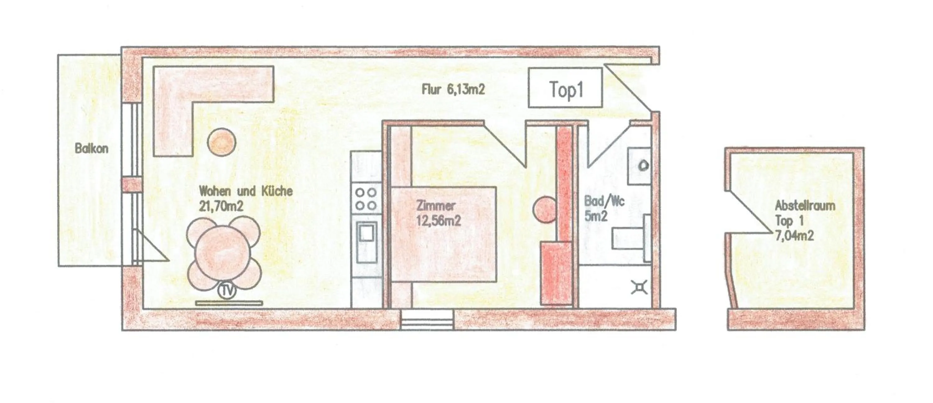 Floor plan in Apartment Haus am See