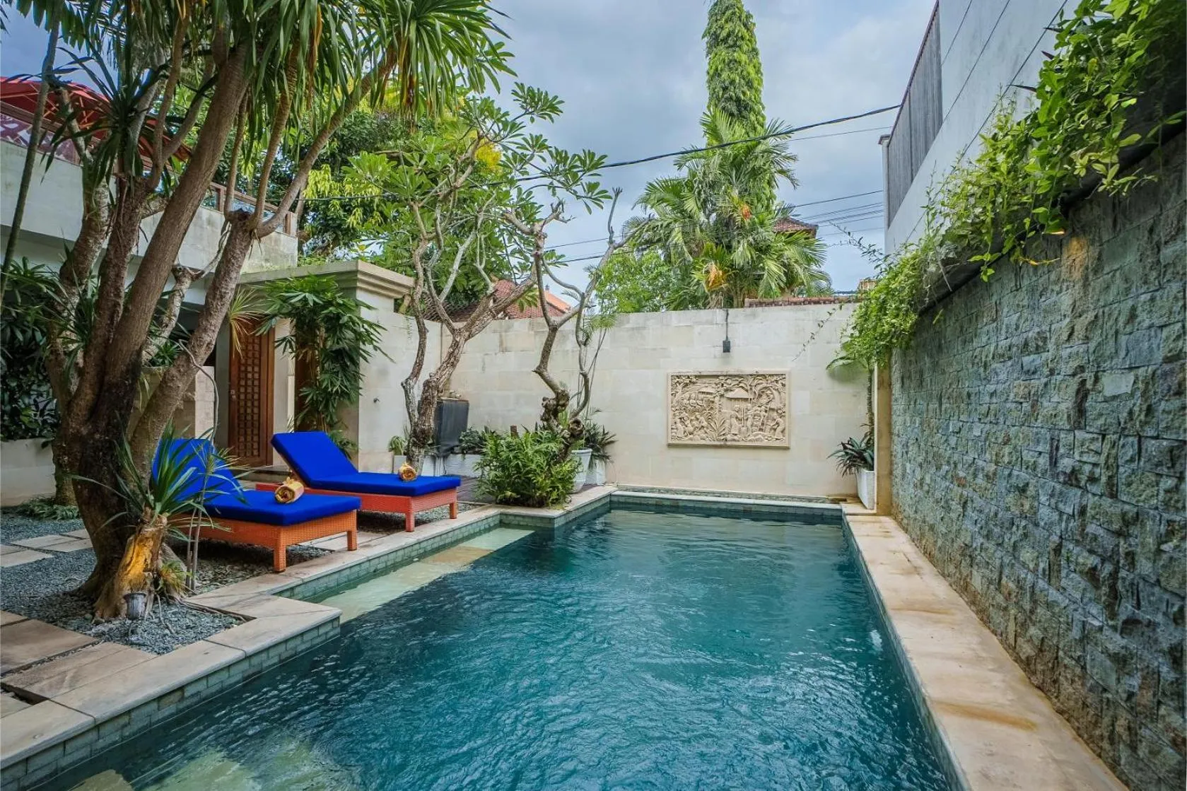 Pool view in Villa Orange 3BR Seminyak by Exotic Bali Properties