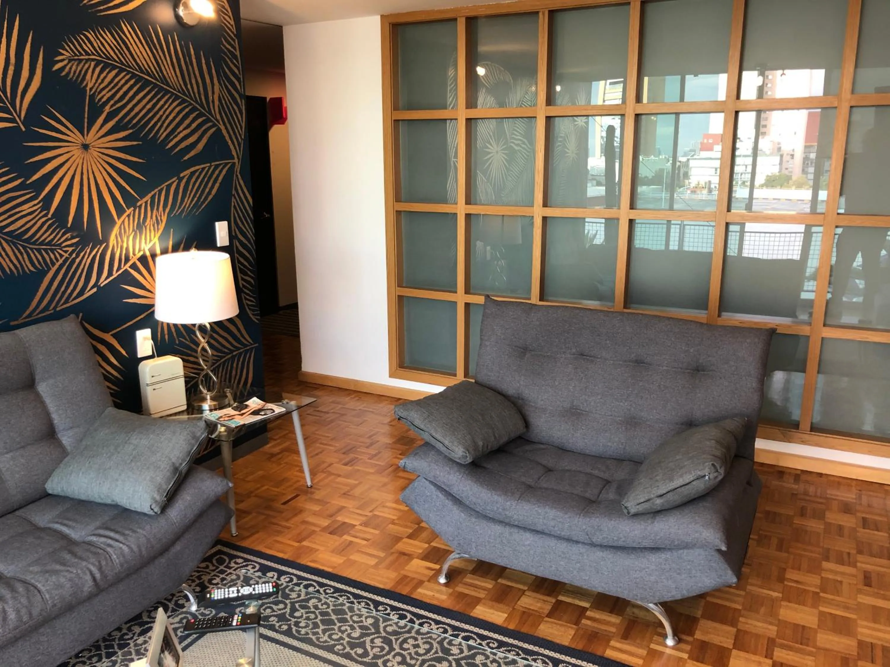 Communal lounge/ TV room in Caravansaro Vazquez de Mella 347 Polanco