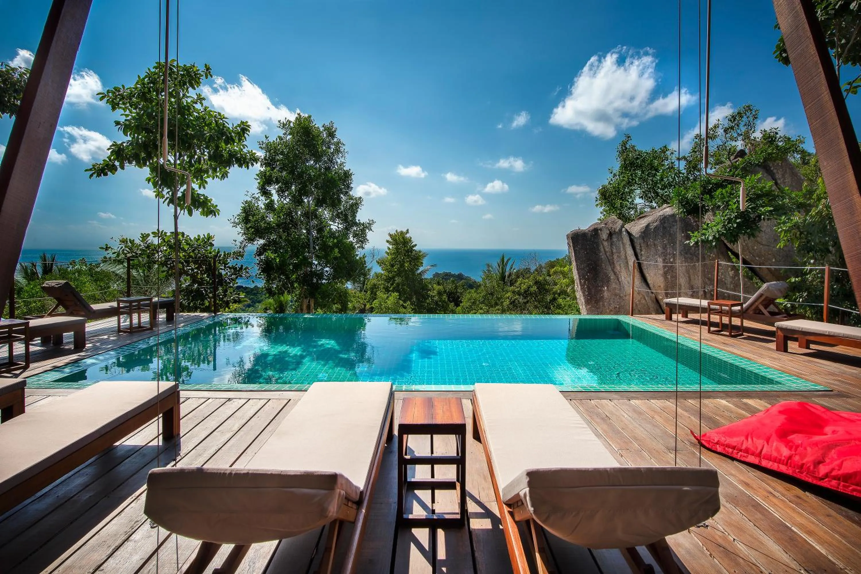 Pool view in Ecotao Lodge