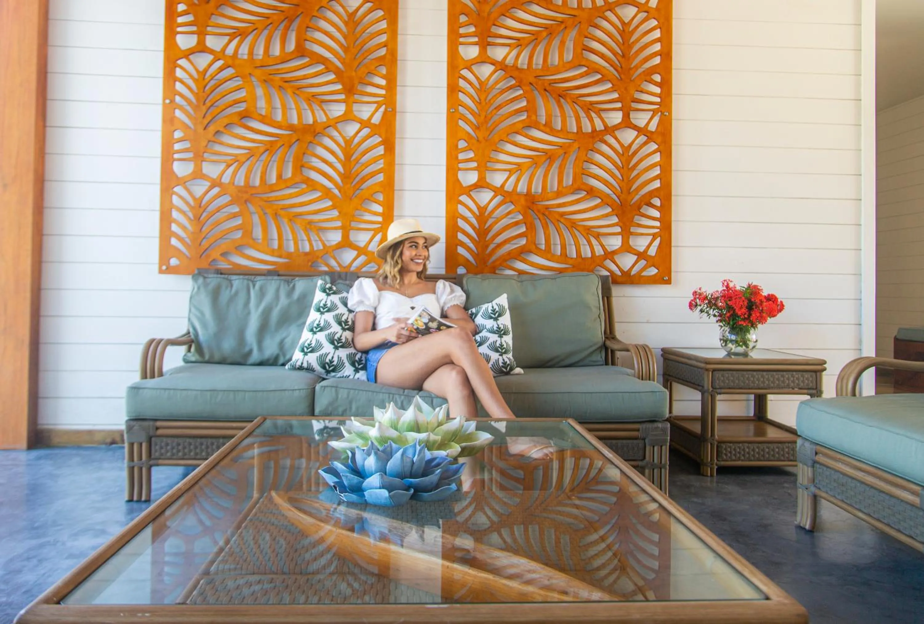 Seating area in La Placita Inn