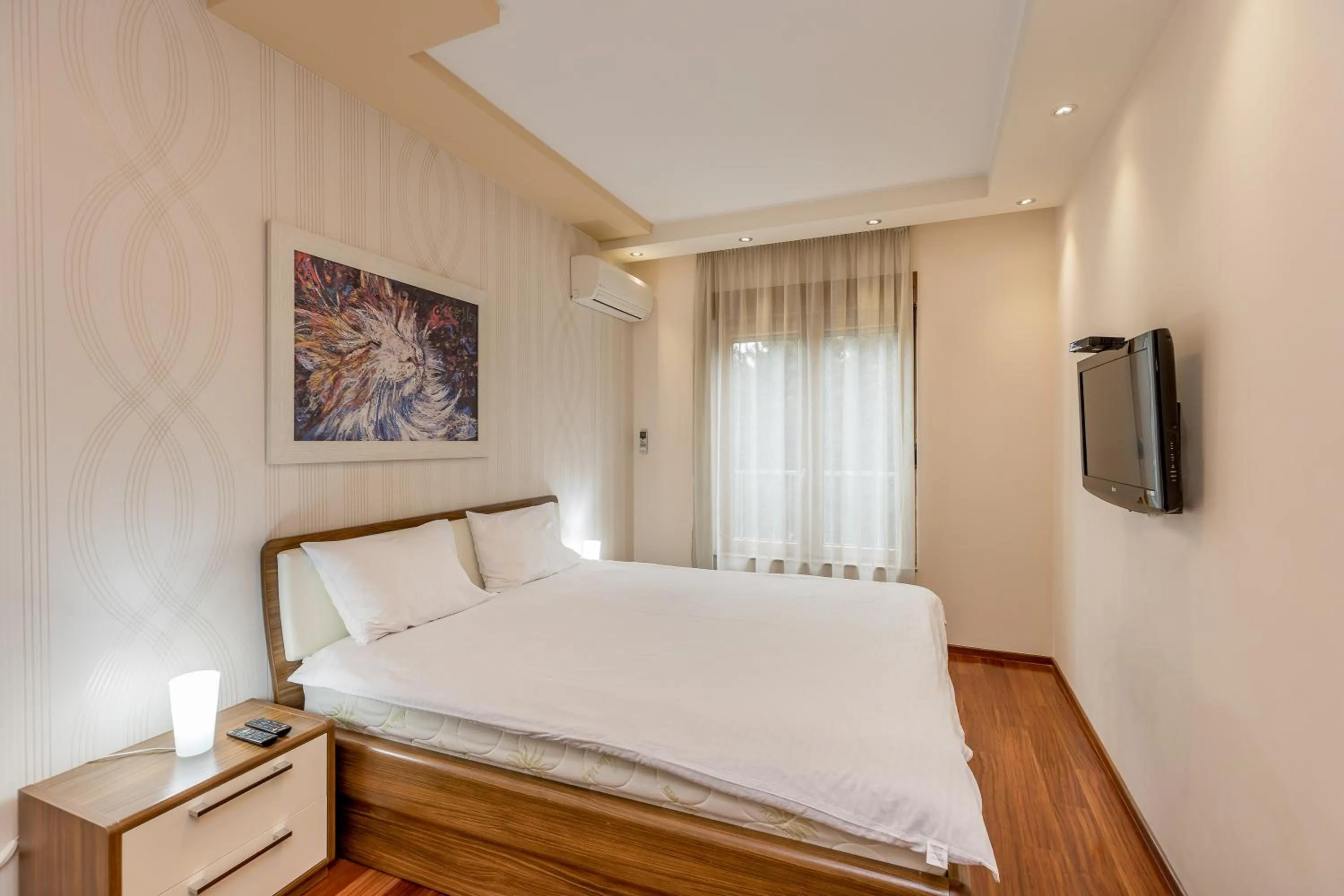 Bedroom, Bed in Apartments Athos