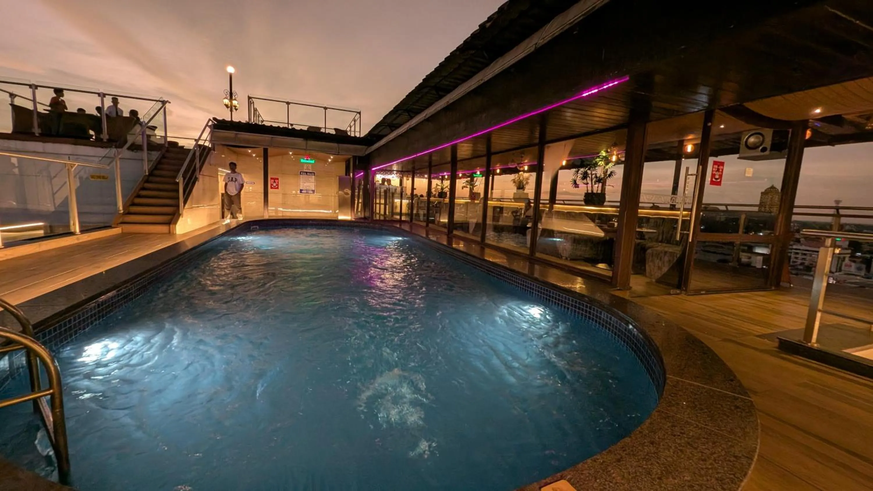 Pool view in Hotel Arcadia