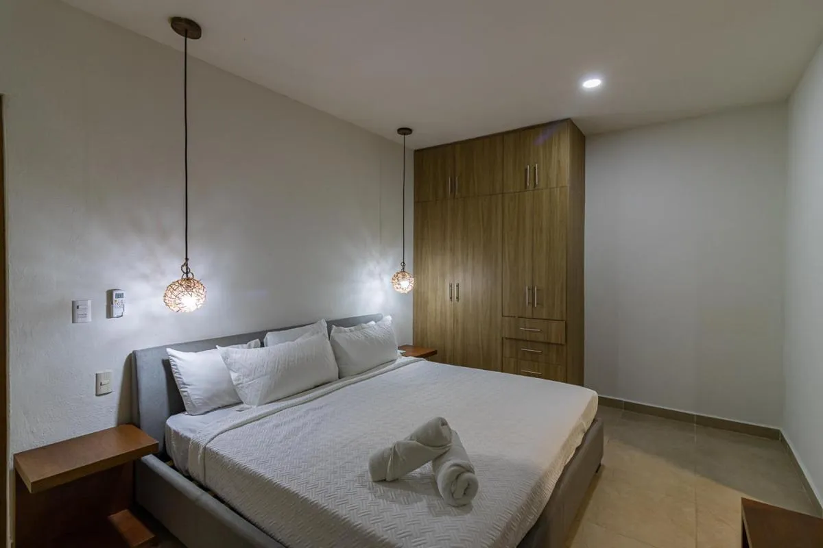 Bed in Elementus Tulum