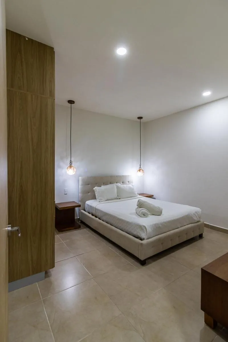 Bed in Elementus Tulum