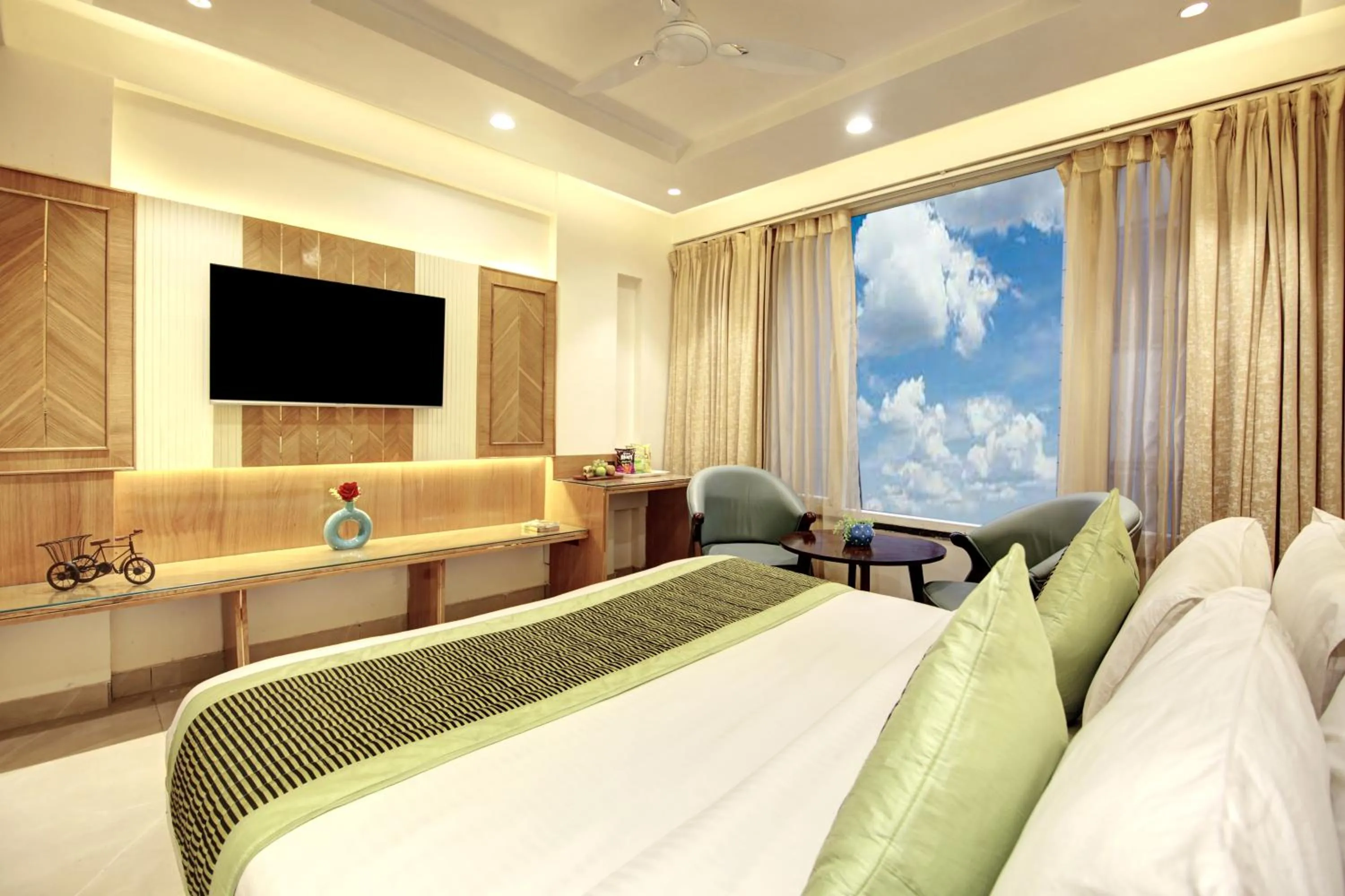 Bedroom, Bed in Hotel Krishna Plaza Just Near New Delhi Station And Connaught Place By M S Hospitality