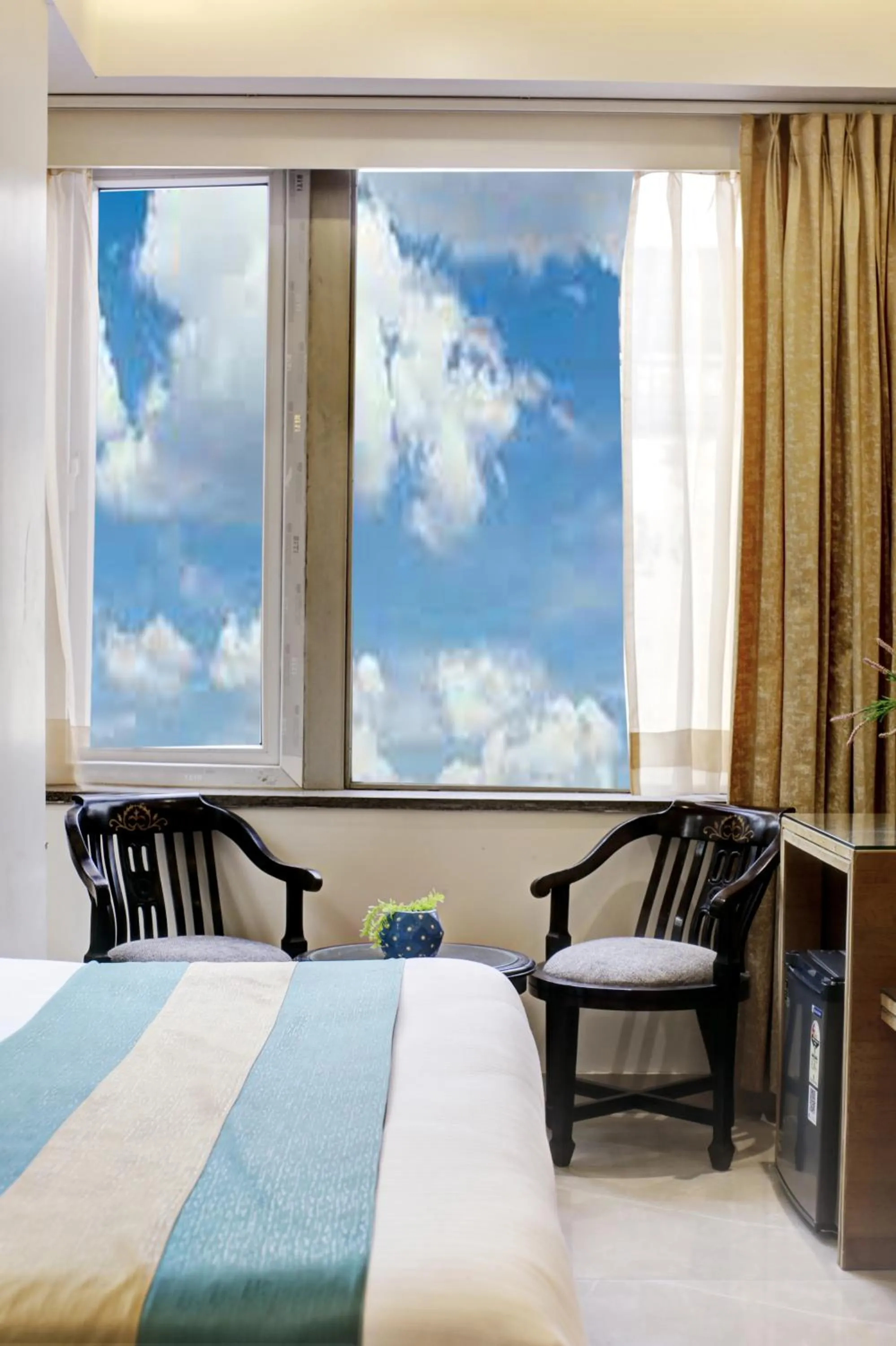 Bedroom, Bed in Hotel Krishna Plaza Just Near New Delhi Station And Connaught Place By M S Hospitality
