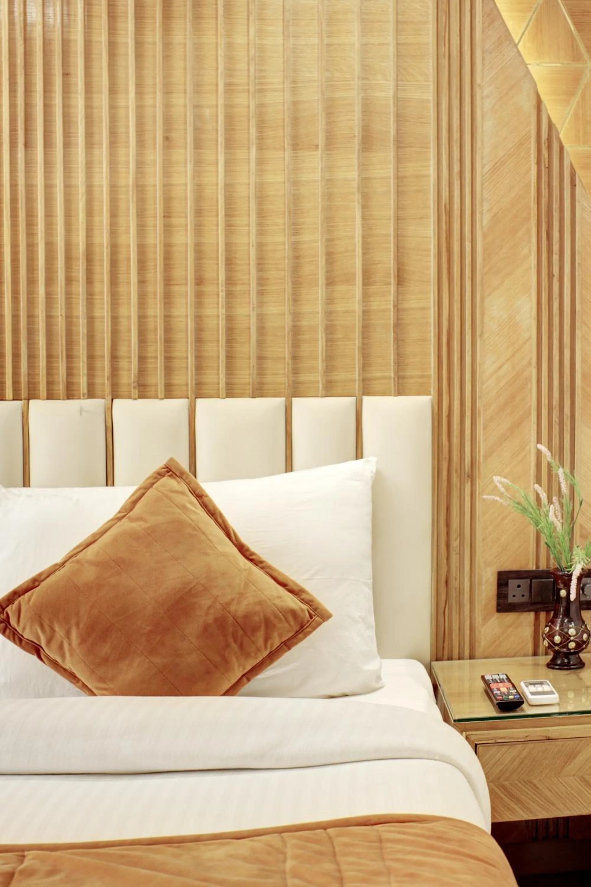 Bedroom, Bed in Hotel Krishna Plaza Just Near New Delhi Station And Connaught Place By M S Hospitality