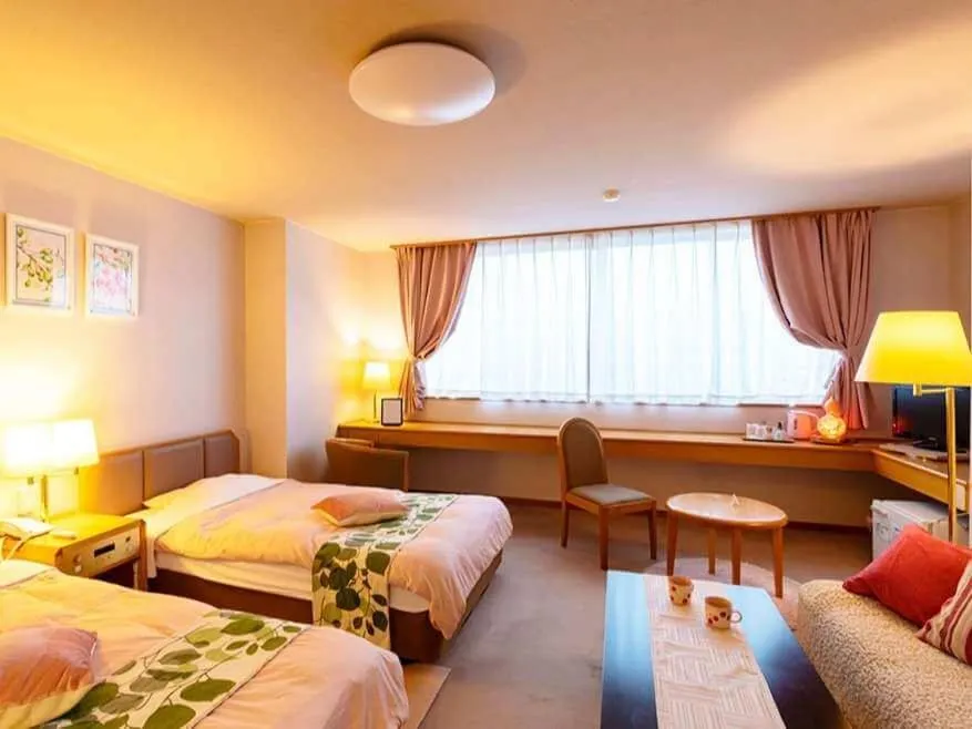 Bed in Hotel Symphony Sagae Onsen